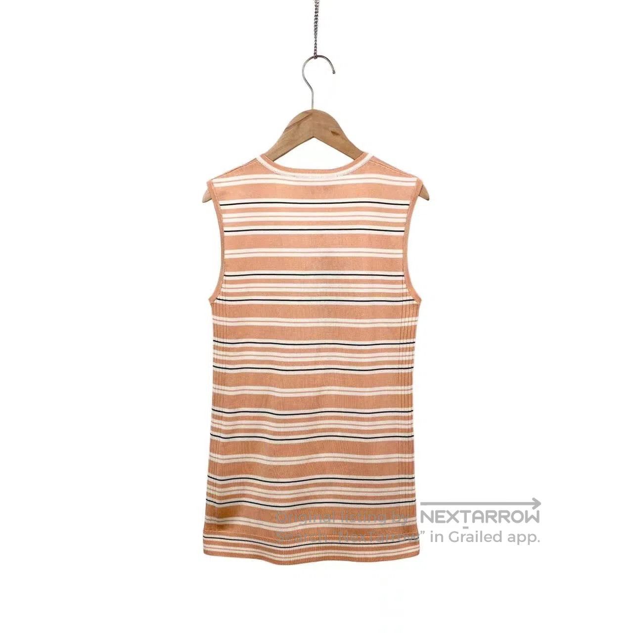 Louis Vuitton Louis Vuitton Orange striped print sleeveless vest| Size M / US 6-8 / IT 42-44 - 2 Thumbnail