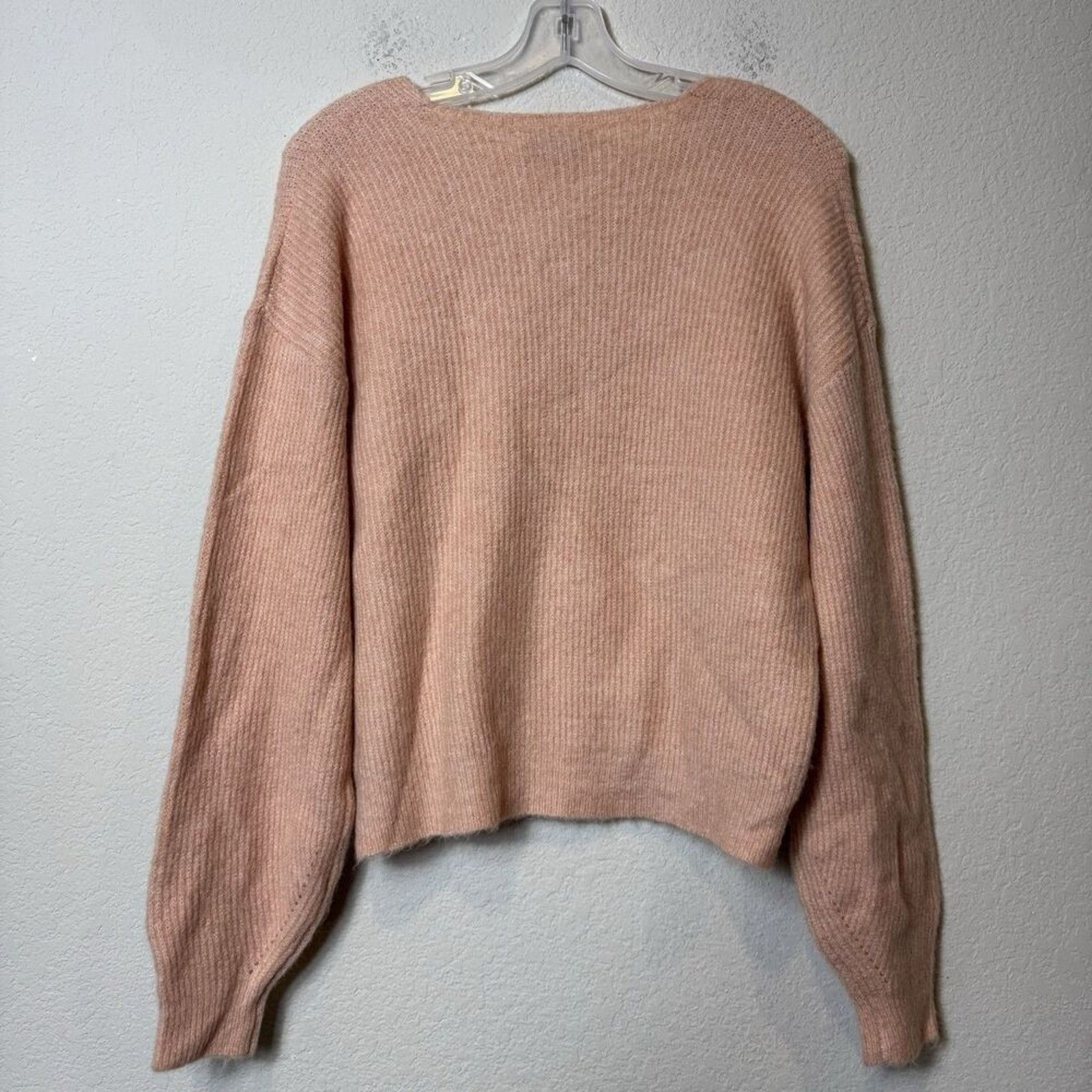 Anthropologie Anthropologie SADIE & SAGE No Risk V-Neck Sweater Blush sz S Size S / US 4 / IT 40 - 7 Thumbnail
