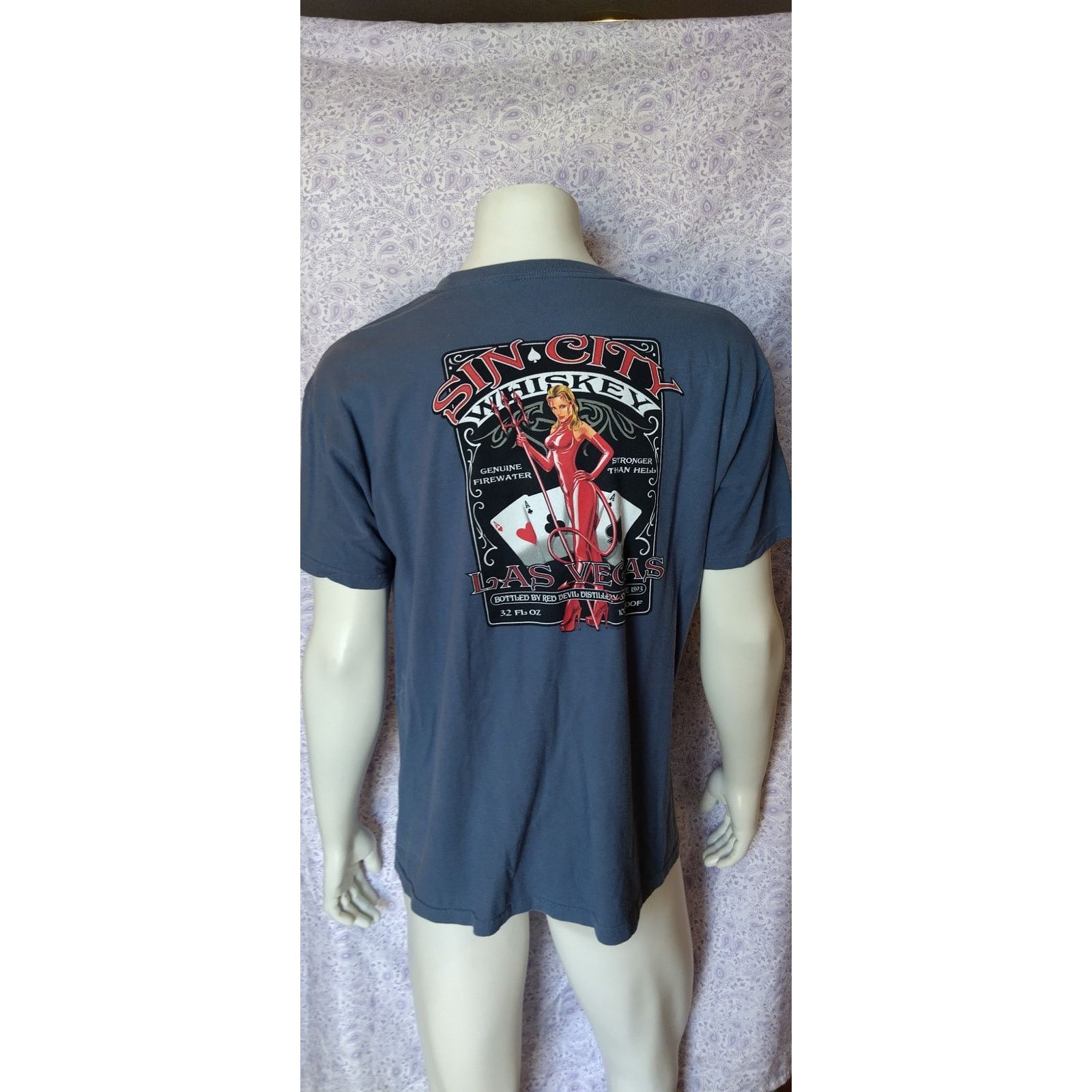 Other SIN CITY WHISKEY, pre owned, "Genuine Firewater" t-shirt Lrg Size US L / EU 52-54 / 3 - 4 Thumbnail