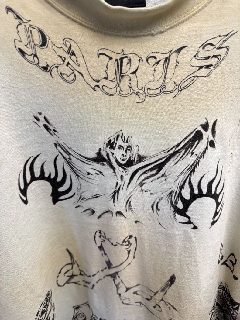 Balenciaga Balenciaga new 24ss dirty worn tattooed long sleeved shirt- Size US M / EU 48-50 / 2 - 2 Thumbnail