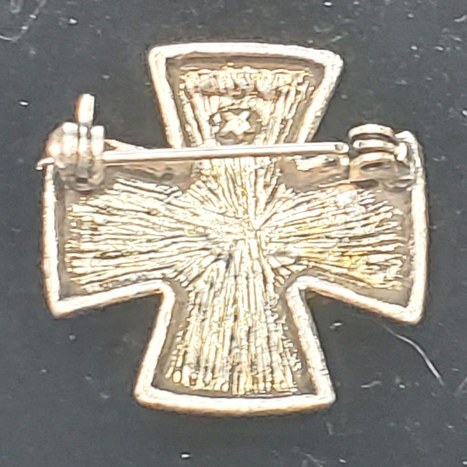 Other Clear Rhinestone Cross Silver Tone Vtg Unsigned 1" Size ONE SIZE - 3 Thumbnail