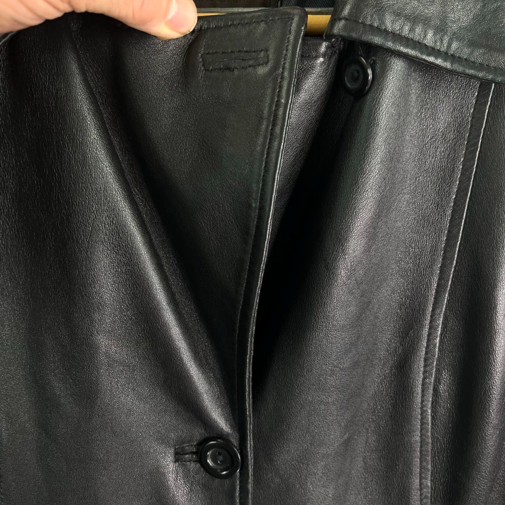 Vintage Travelers Vintage Leather Mid Length Coat Womens Size M Black Size M / US 6-8 / IT 42-44 - 7 Thumbnail