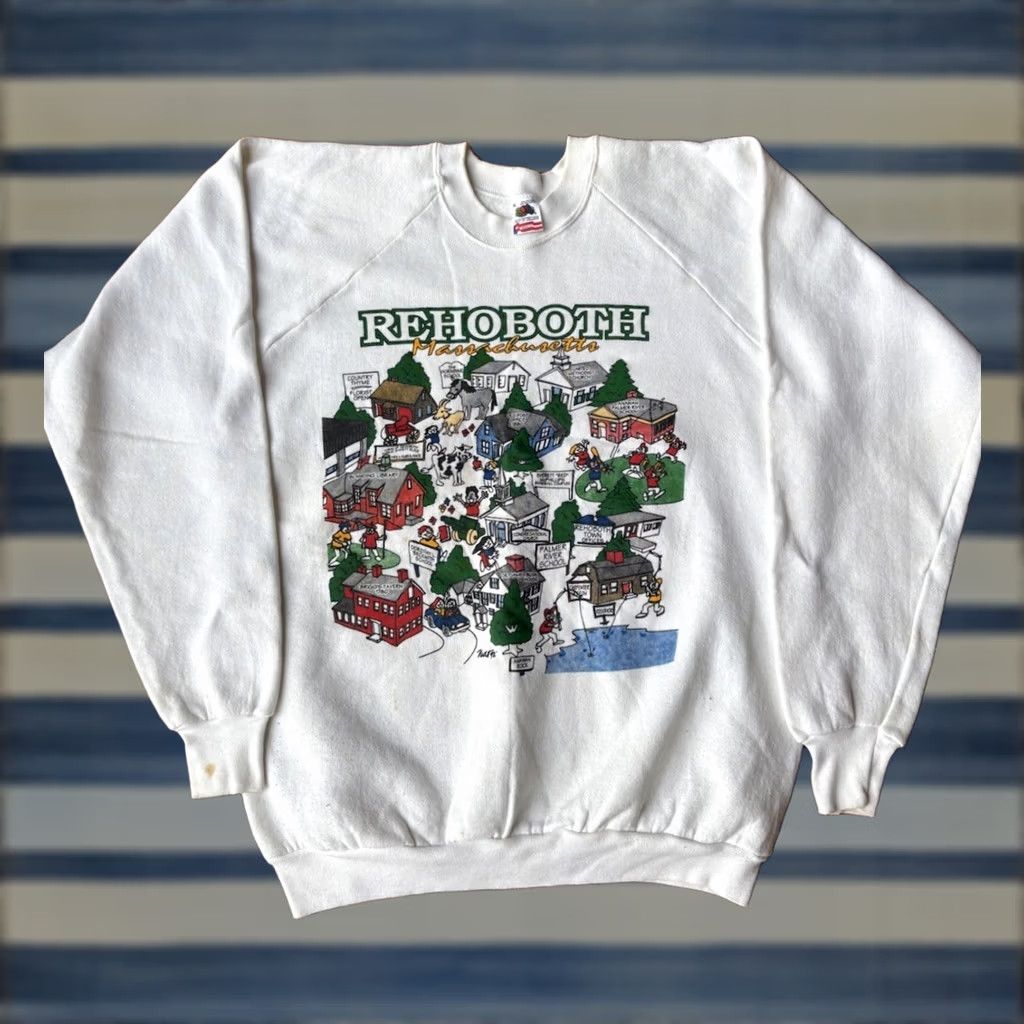 Fruit Of The Loom VINTAGE Mississippi Crewneck Sweatshirt XL USA Tourist Souvenir Men White Cotton Knit Embroidered Graphic Print 90s Retro Steampunk USA Size US XL / EU 56 / 4 - 1 Thumbnail