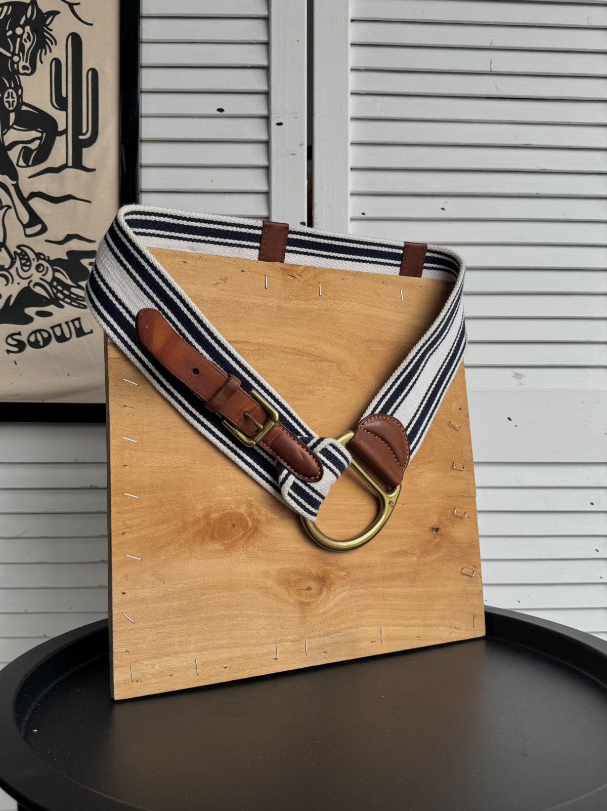 Ralph Lauren Ralph Lauren RL67 Striped Canvas D Ring Belt Nautical Vintag Size ONE SIZE - 8 Thumbnail