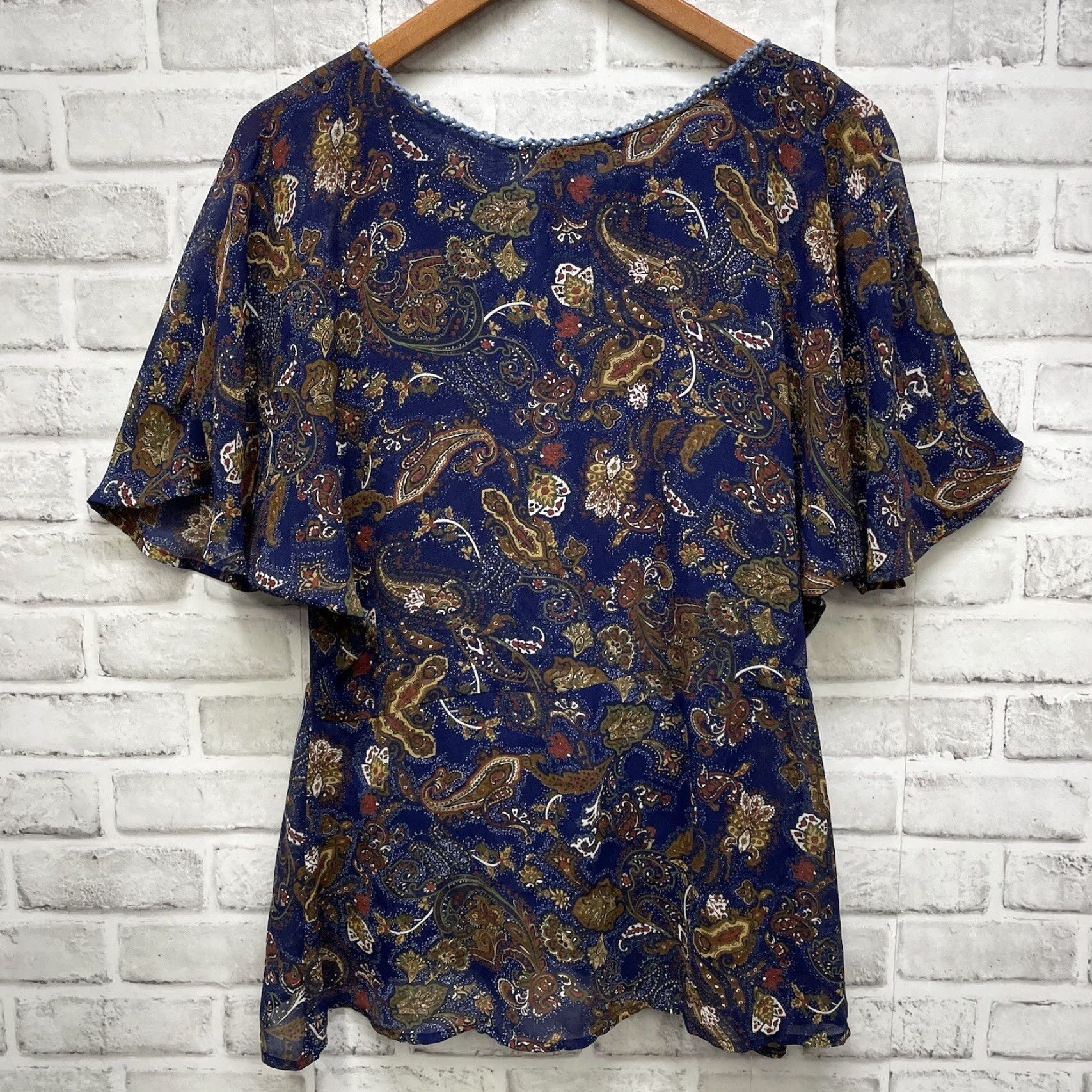 Miss Me Miss Me Tunic Women S Blue Floral Lined 100% Polyester XS? Size S / US 4 / IT 40 - 5 Thumbnail