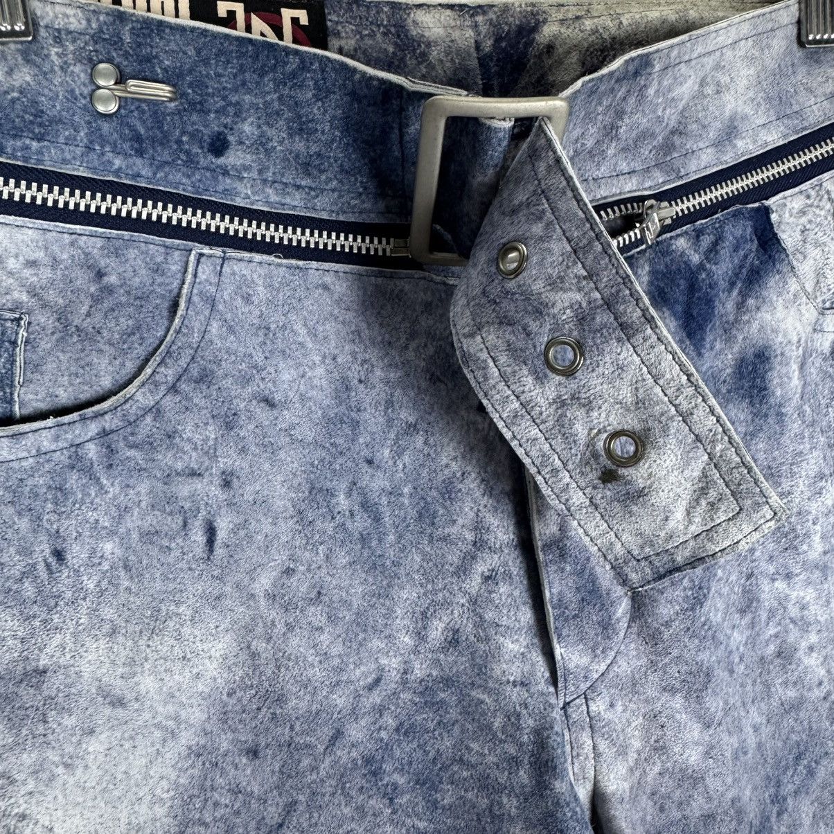 Jean Paul Gaultier 🔥JPG STONE WASHED SHEEPSKIN BIKERS PANTS Size US 30 / EU 46 - 6 Thumbnail