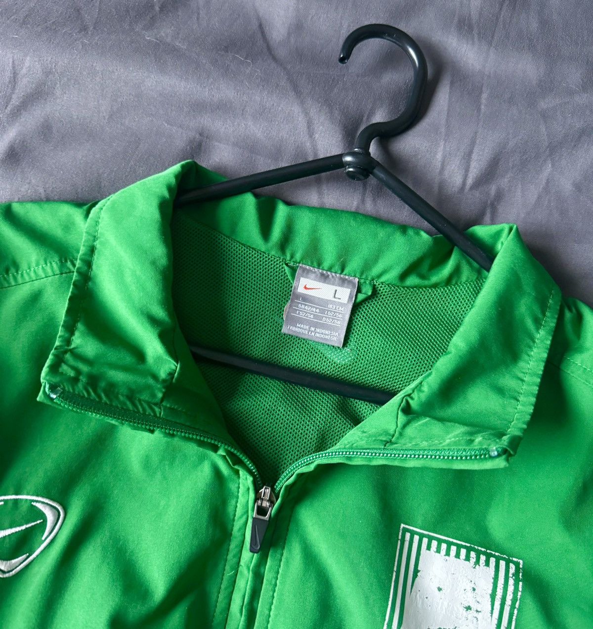 Nike × Vintage Vintage Drill Nike Green Full-Zip Windbreaker Jacket Size US L / EU 52-54 / 3 - 8 Thumbnail