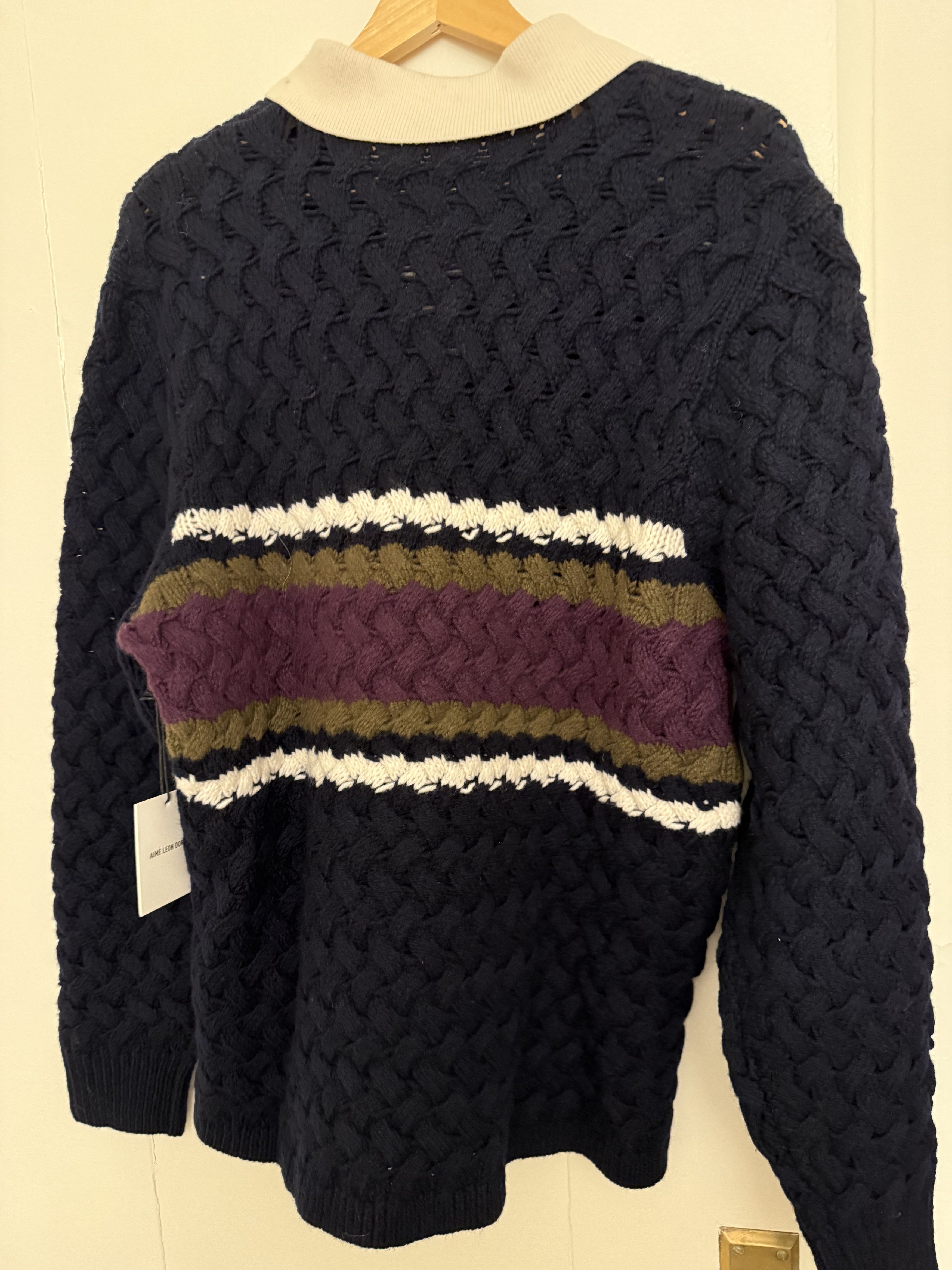 Aime Leon Dore Aime Leon Dore Basketweave Knit Rugby size MEDIUM Size US M / EU 48-50 / 2 - 4 Thumbnail