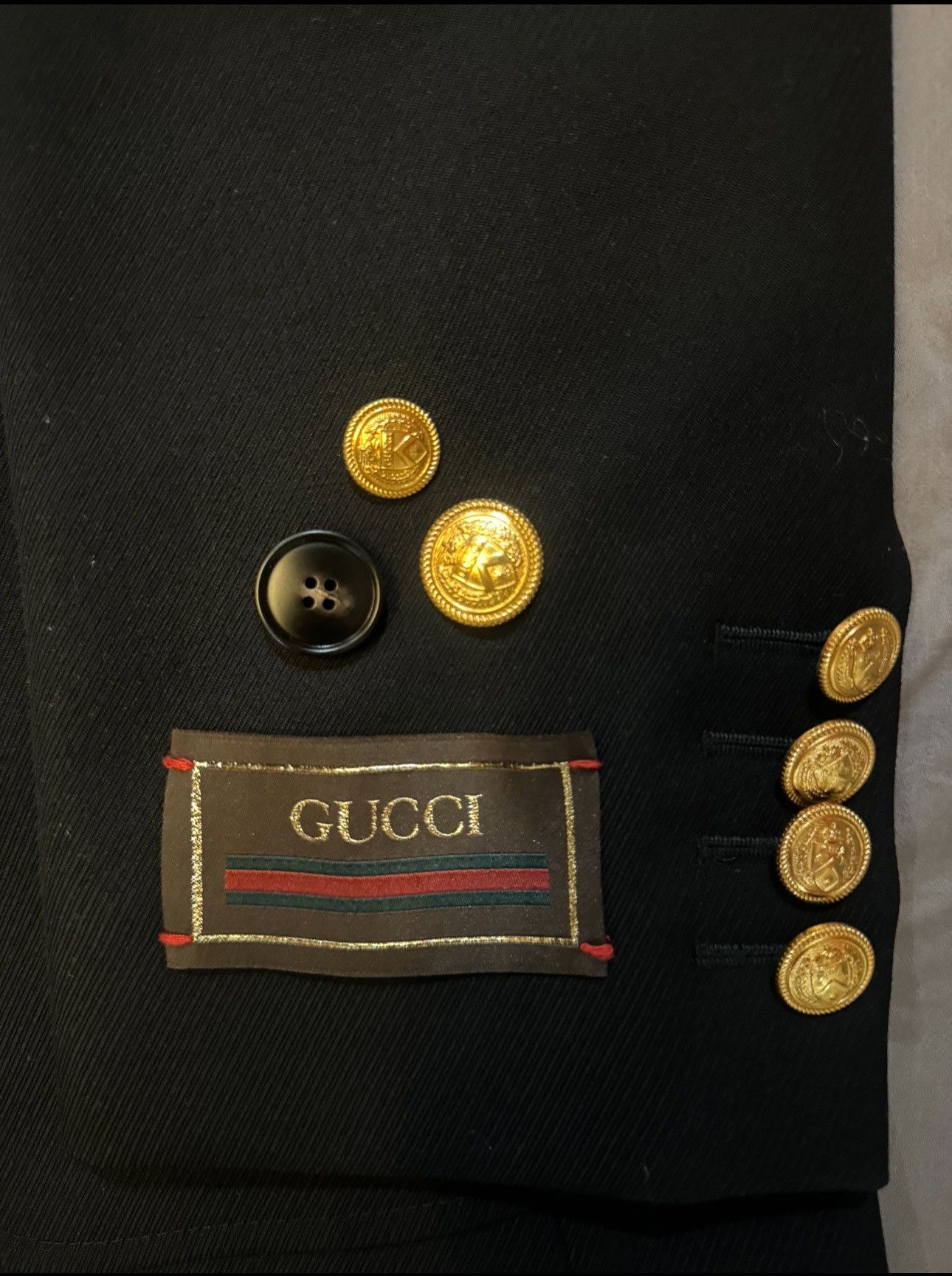 Gucci Gucci 22SS Wool Double Breasted Blazer Size 50S - 8 Thumbnail