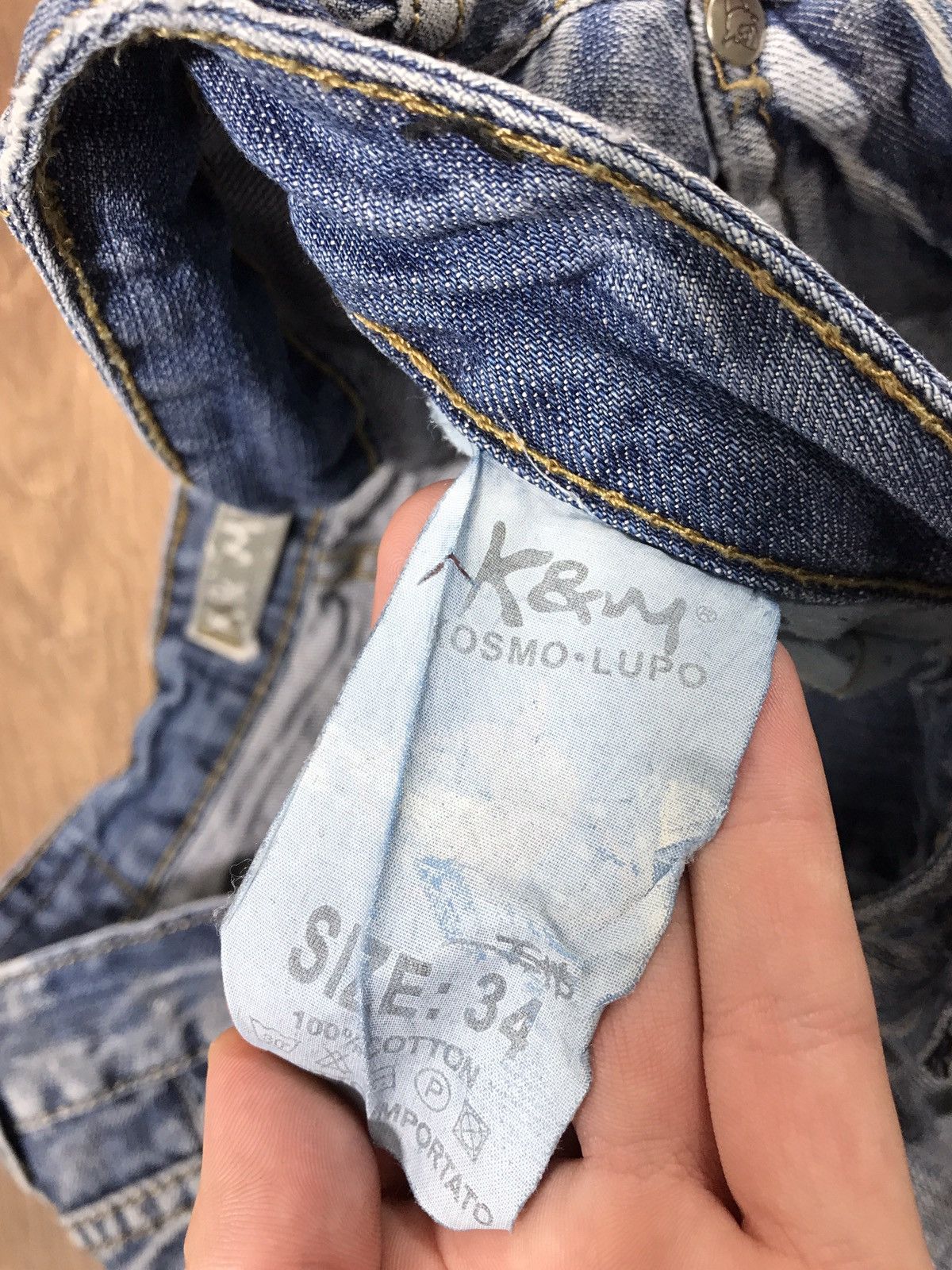 Japanese Brand × Vintage Vintage Distressed Denim Pants Kosmo & Lupo Size 34 Size US 34 / EU 50 - 5 Thumbnail