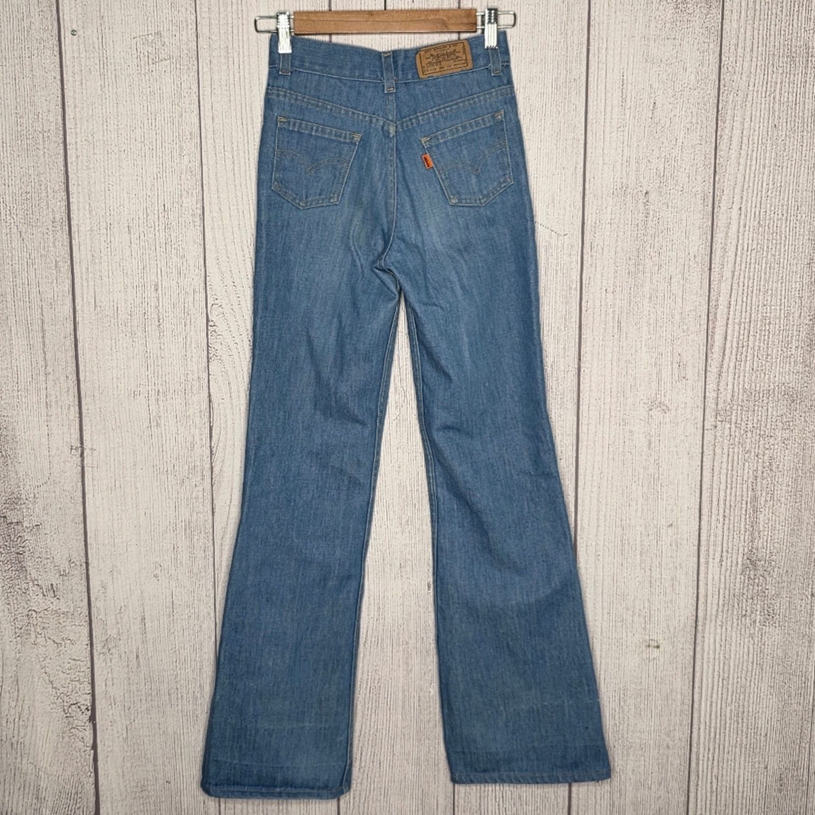 Levi's 70s Levi’s Orange Tab Flare Jeans USA W24 L31 (23x30.5) Size 23" - 3 Thumbnail