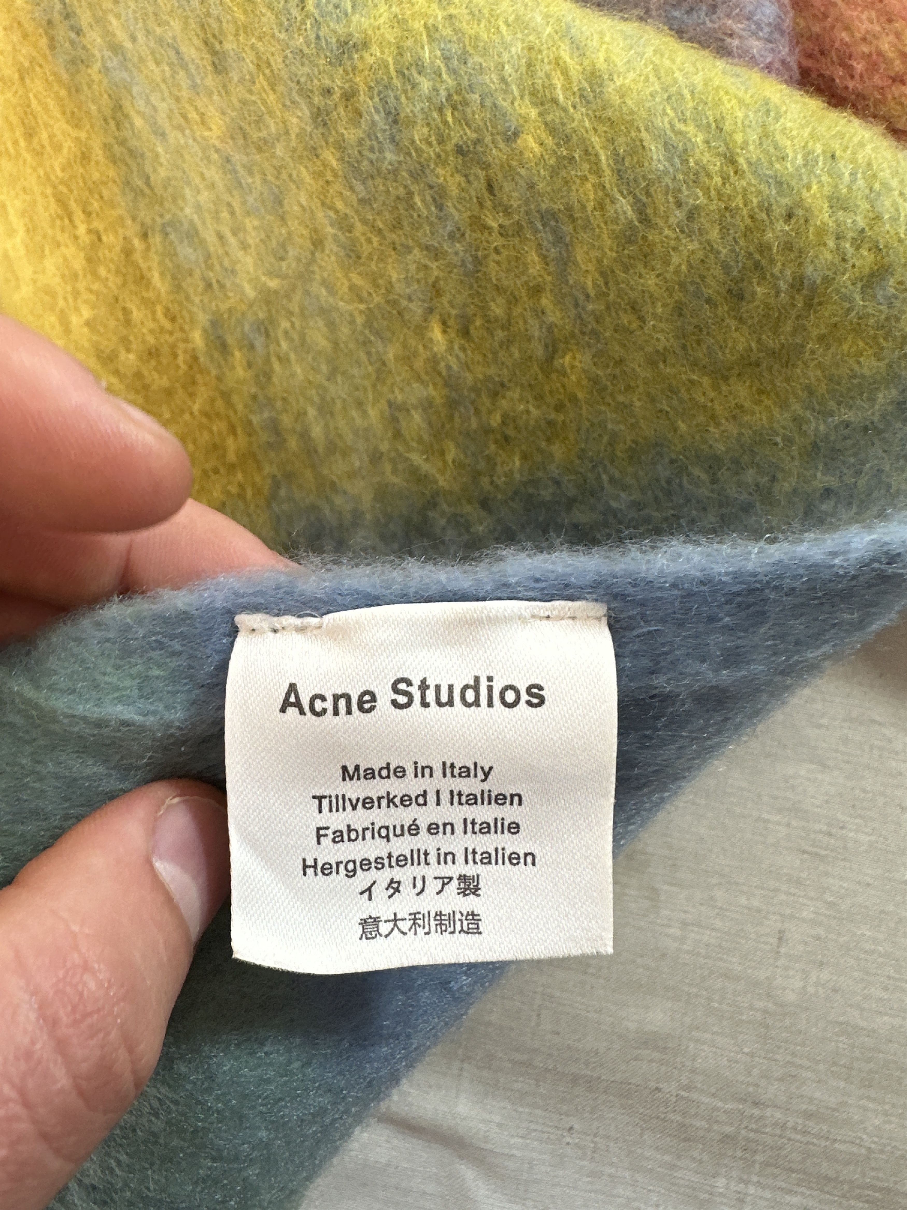Acne Studios Acne Studios Large Plaid Scarf Wool Blend Logo Patch Size ONE SIZE - 13 Thumbnail