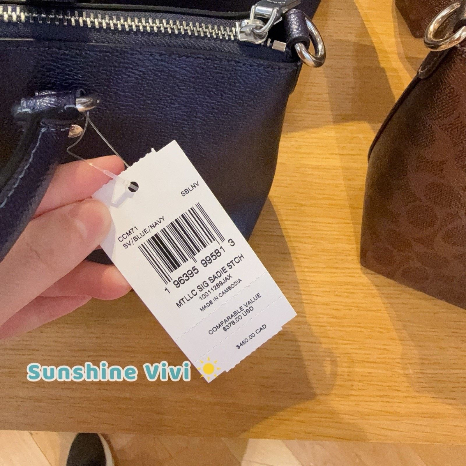 Coach NWT Coach Sadie Satchel Bag Dark Wine CCM71, Blue Navy Size ONE SIZE - 5 Thumbnail