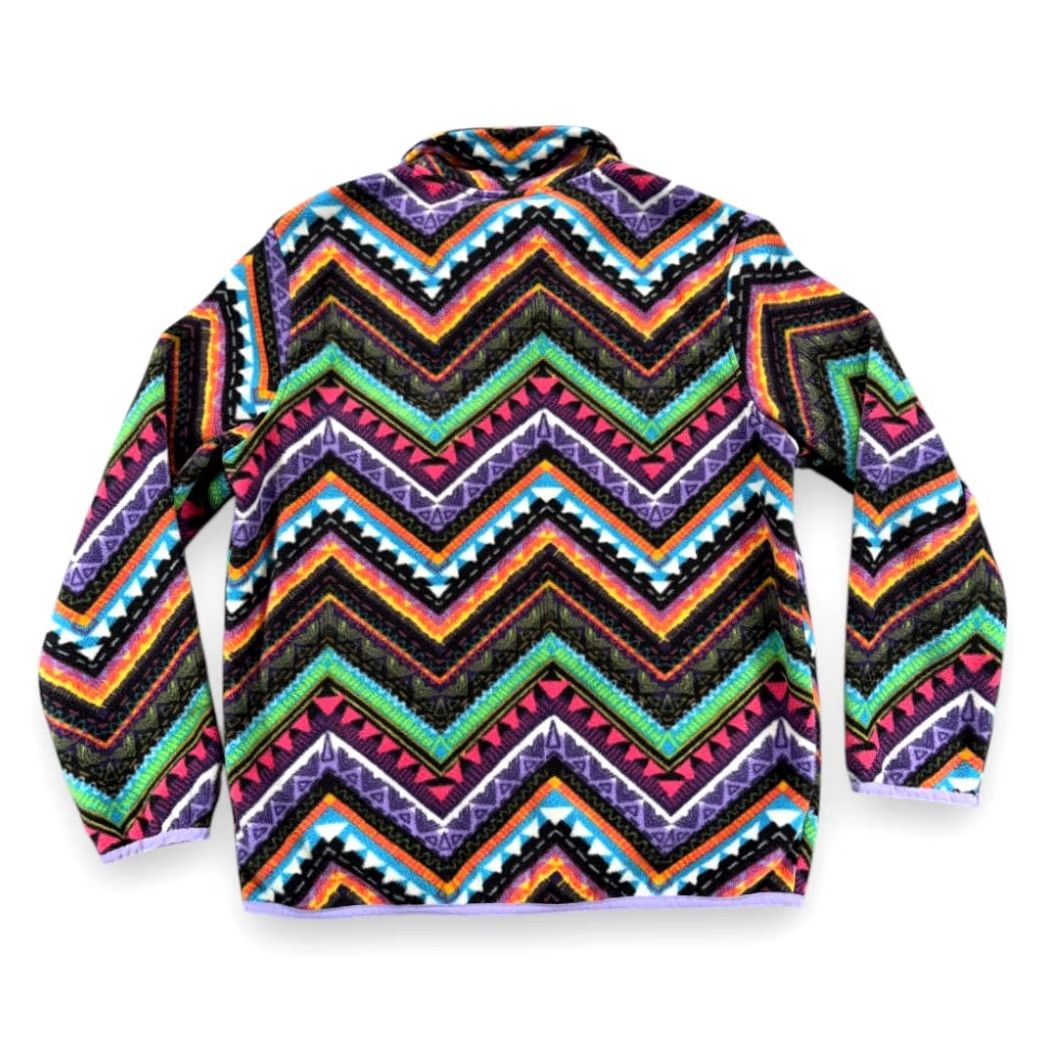 WeSC VINTAGE WeSc Sweater Adult MEDIUM Purple Fleece Southwestern Aztec Rainbow Quarter Zip Mens Size US M / EU 48-50 / 2 - 3 Thumbnail