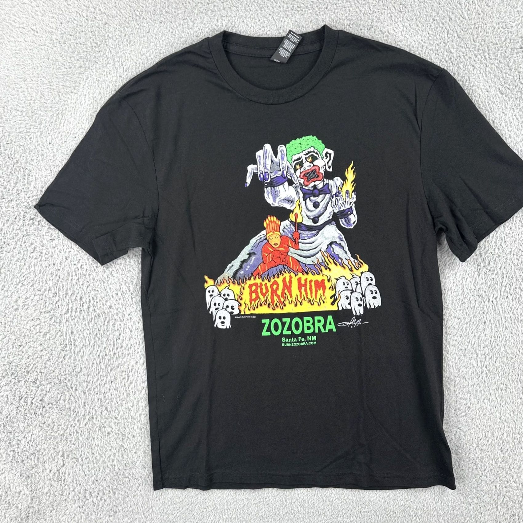 Vintage Kiwanis Club Of Santa Fe 2020 Zozobra Santa Fe NM Burn Him Tee Black Shirt Small Mens Size US S / EU 44-46 / 1 - 3 Thumbnail