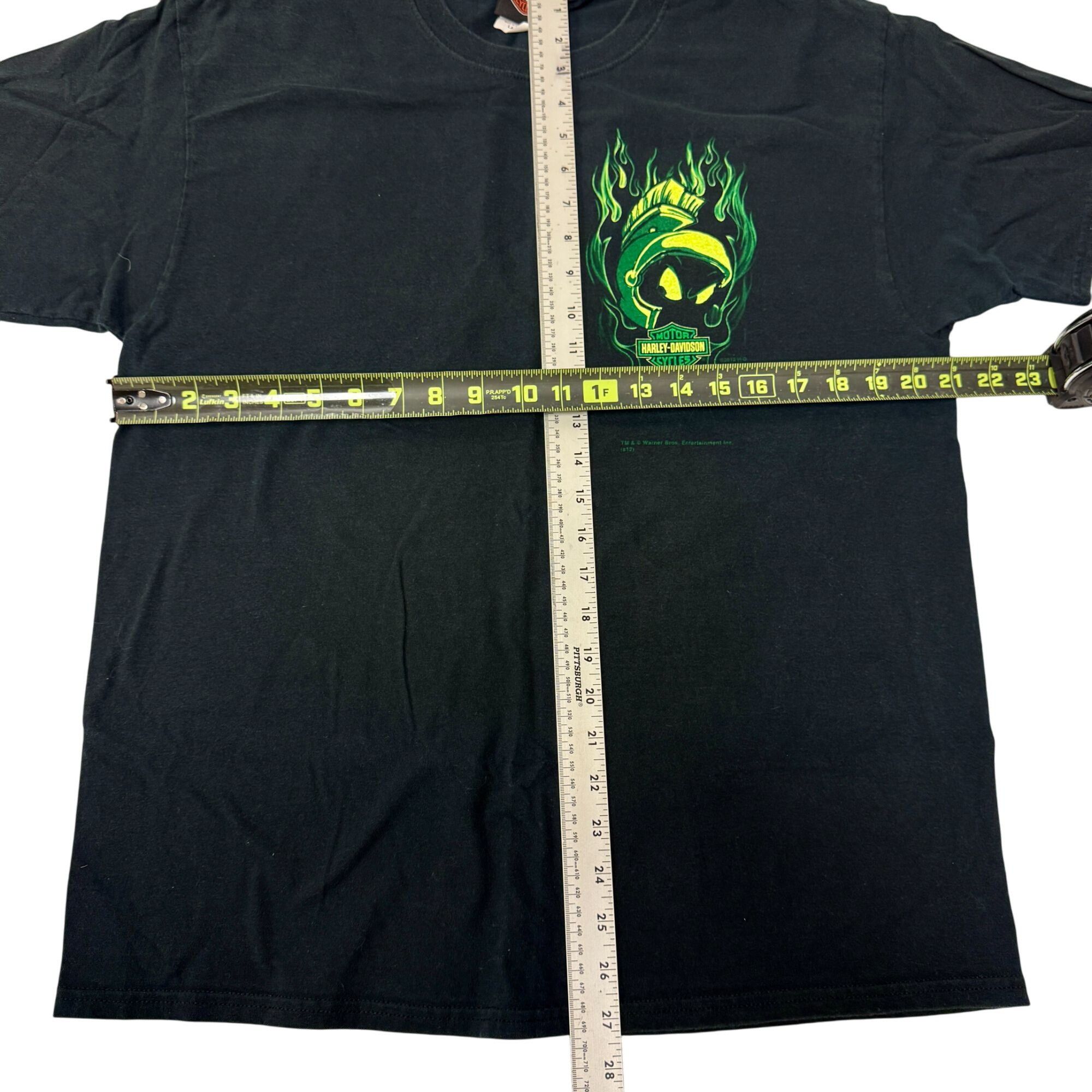 Harley Davidson LOONEY TUNES Crew Motorcycle NEON MARVIN Martian Biker Shirt Size US XL / EU 56 / 4 - 9 Thumbnail