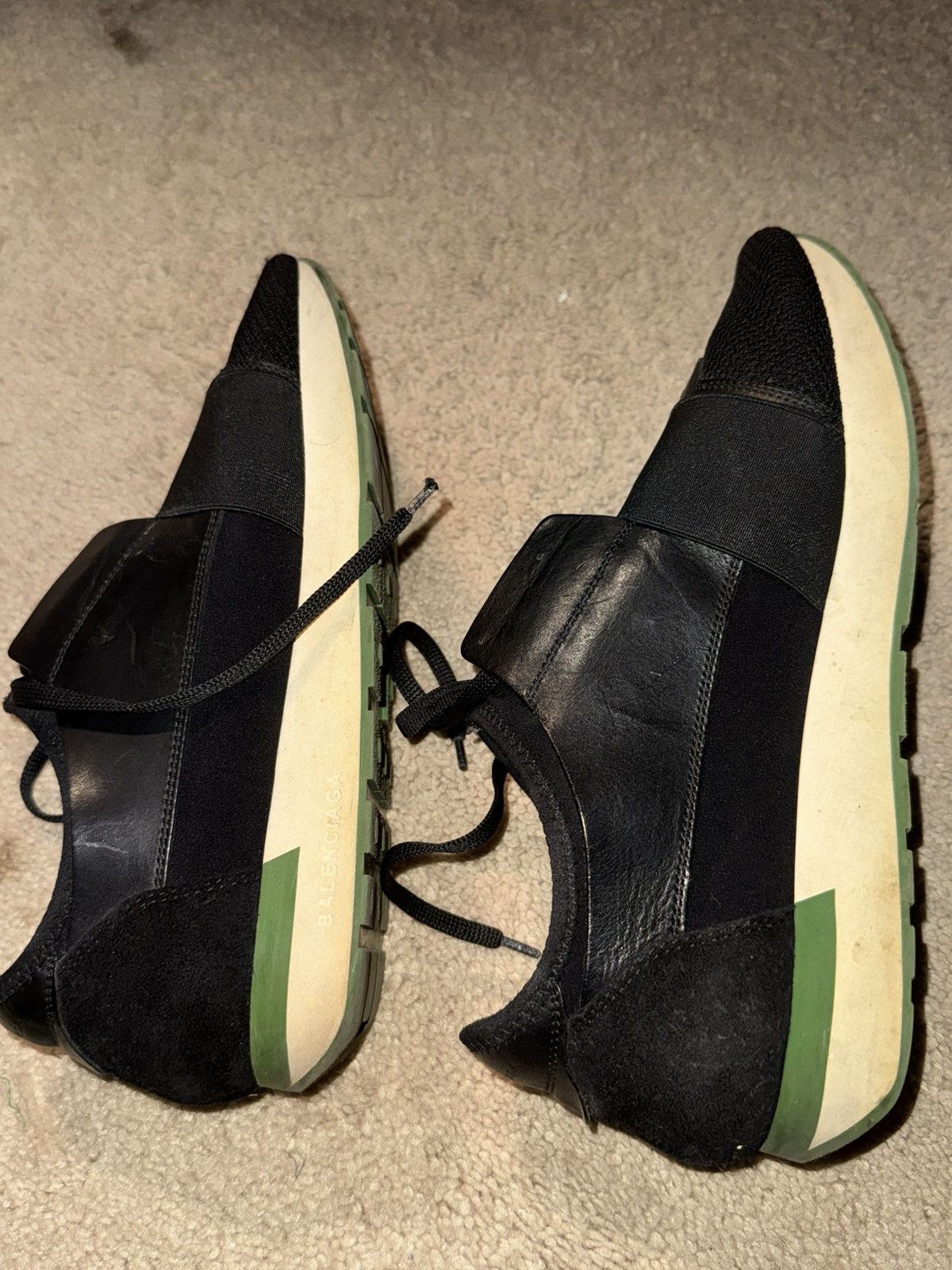 Balenciaga Balenciaga Race Runner Sneakers - 4 Black Size US 8 / EU 41 - 7 Thumbnail