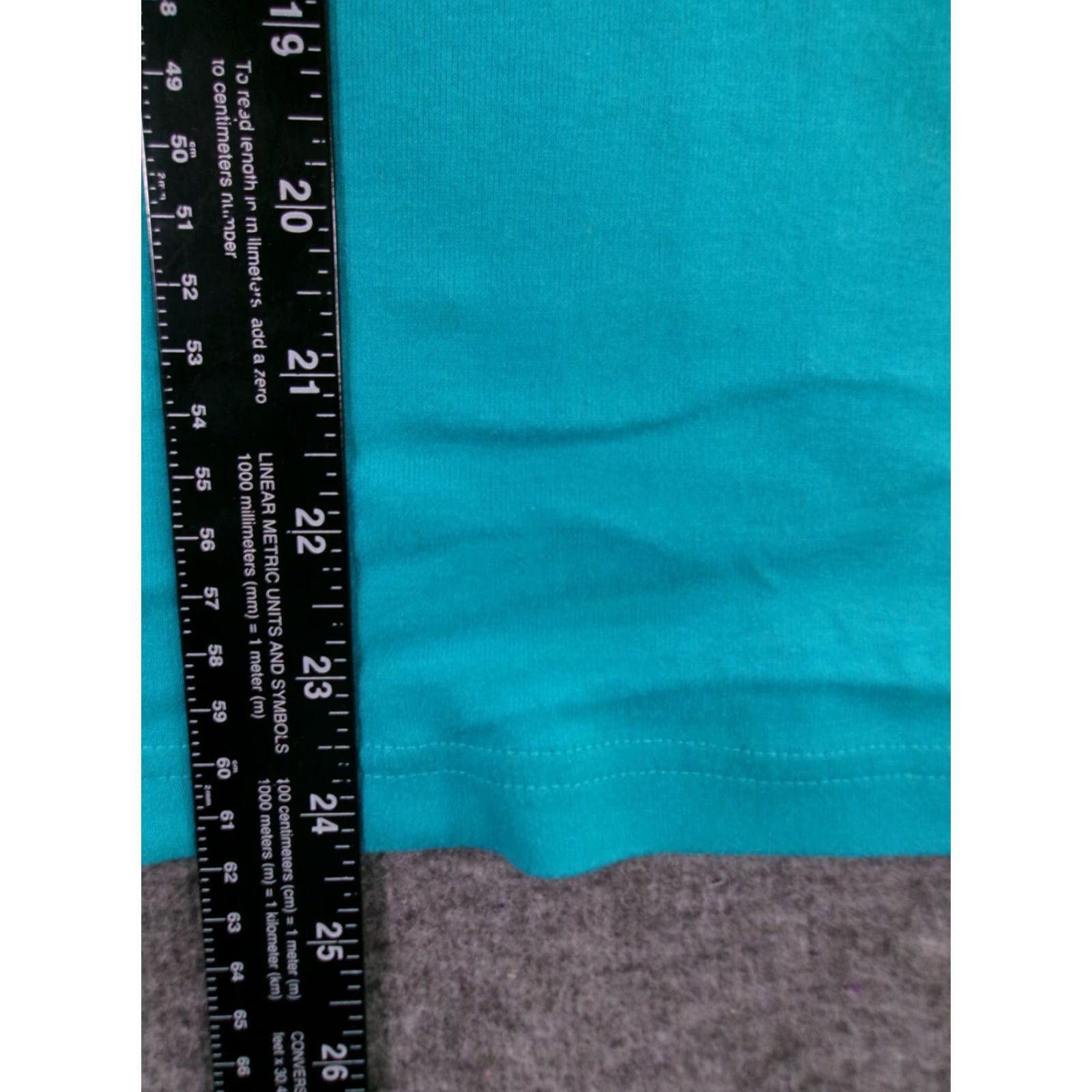 Croft & Barrow CROFT & BARROW Women's Large Lake Blue Henley T-Shirt, Short Sleeve, Solid, Casual, Regular Fit Size L / US 10 / IT 46 - 5 Thumbnail