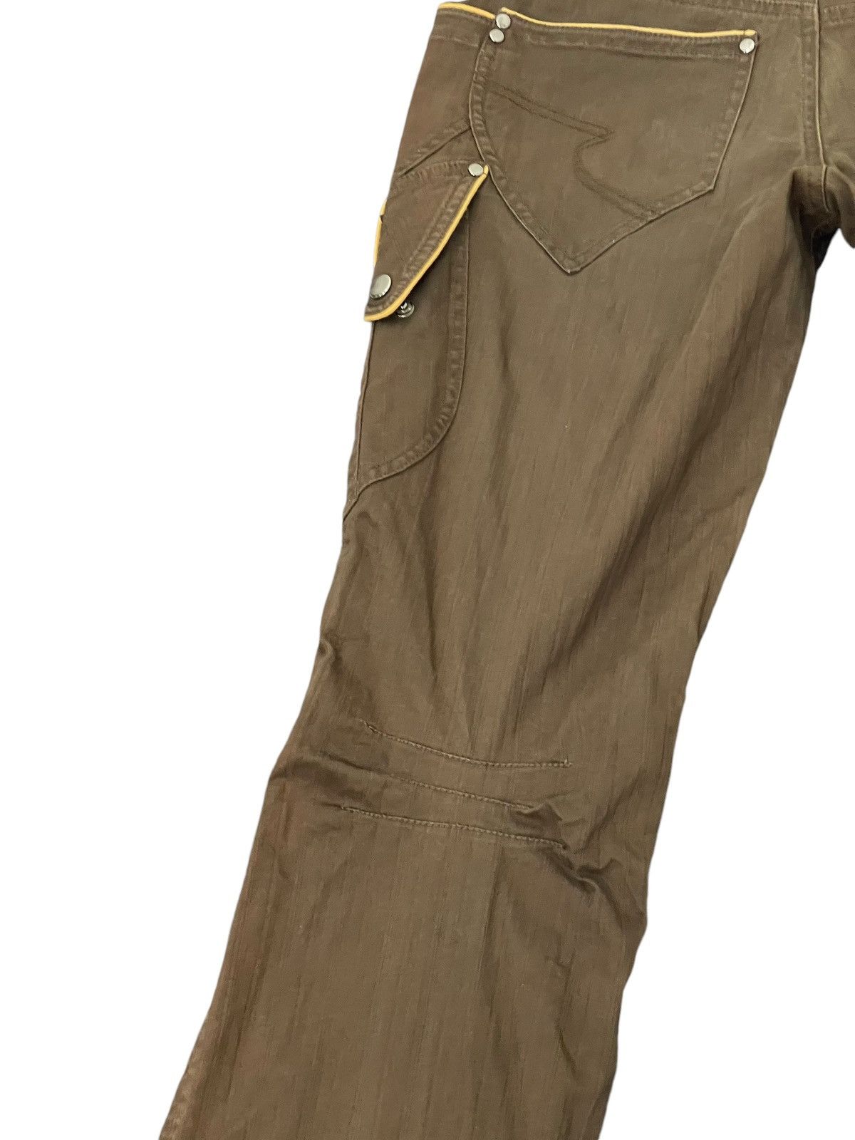 Le Grande Bleu (L.G.B.) Flare Cargo Semantic Design Faded Herringbones 1🟦4 Size US 31 - 6 Thumbnail
