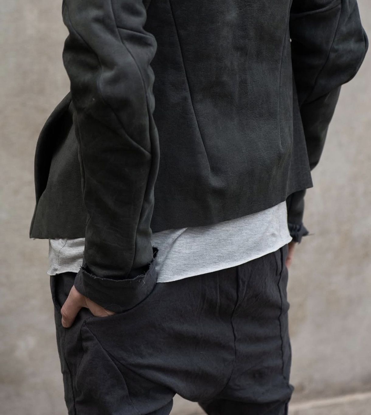 Leon Emanuel Blanck LEON EMANUEL BLANCK DARK GREY BUFFALO AVIATOR LEATHER JACKET Size US M / EU 48-50 / 2 - 14 Thumbnail
