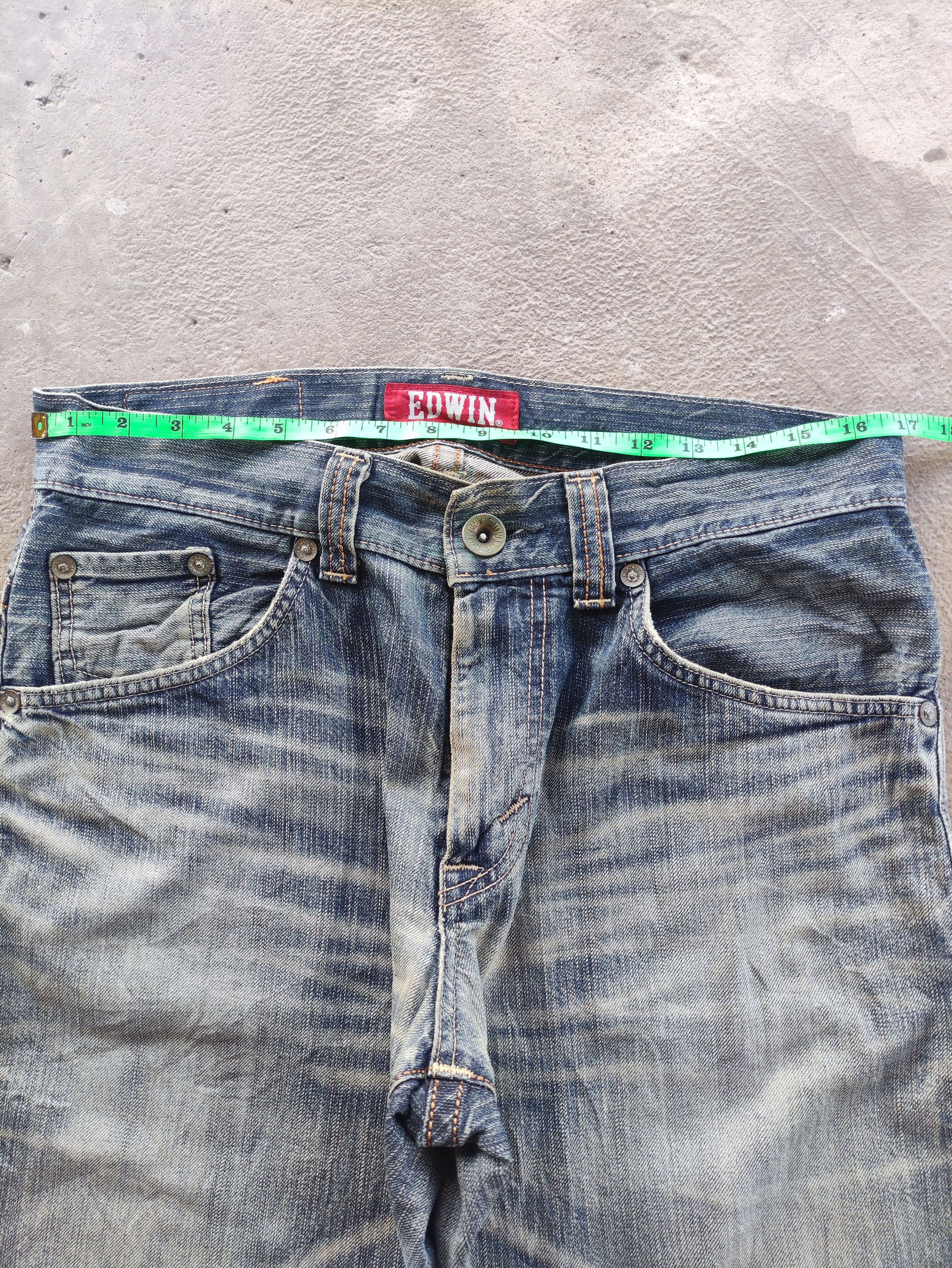 Edwin Vintage Edwin Distress Faded Edwin W35 Size US 35 - 6 Thumbnail