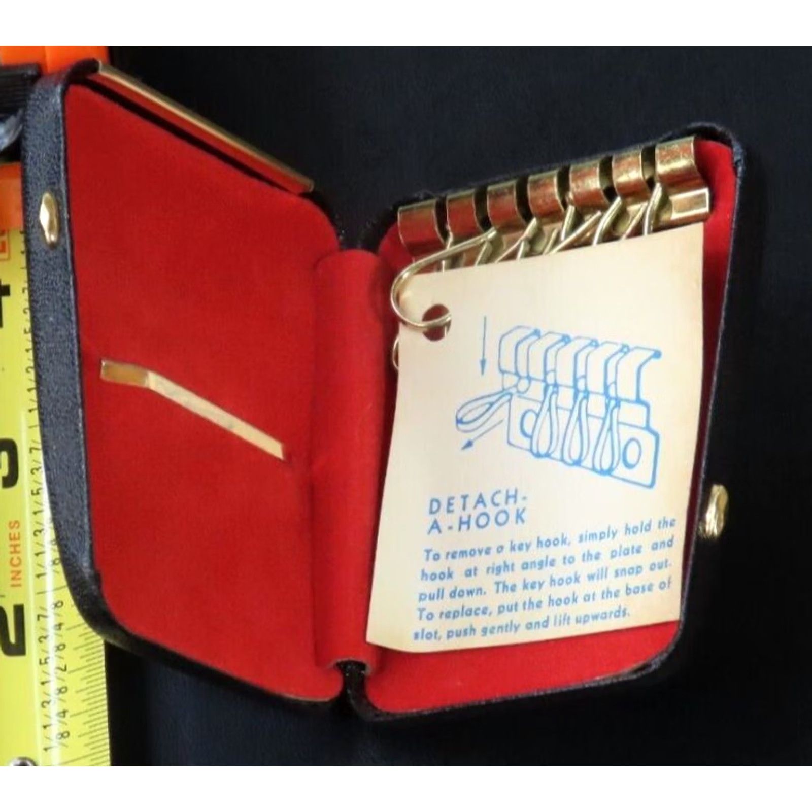 Vintage VINTAGE Unbranded Key Fob OS Black Detach-A-Hook Monogram Hard Case Caddy, Classic, Unisex Size ONE SIZE - 3 Thumbnail