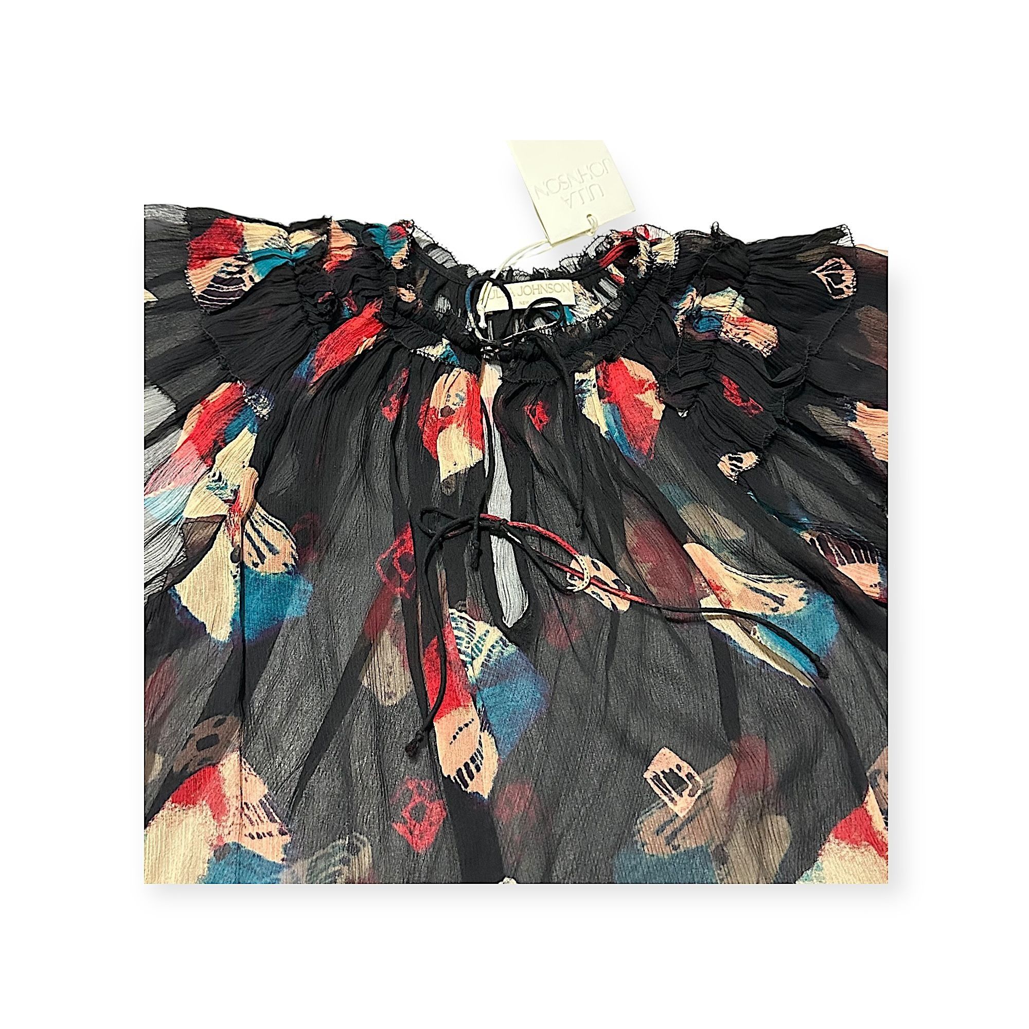 Ulla Johnson Ulla Johnson Marilyn Top in Nocturne, Silk Chiffon, NWT, 2 Size XS / US 0-2 / IT 36-38 - 7 Thumbnail