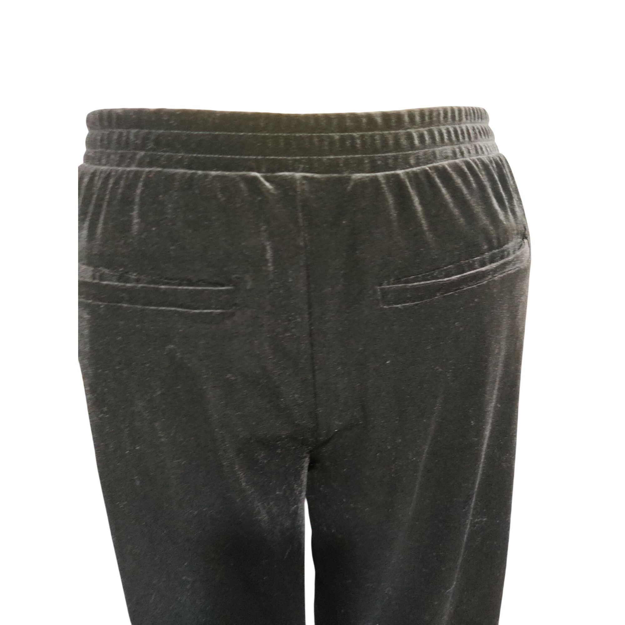 Other Time and Tru Pants Womens L Black Velour Lounge Pull On Wide Size 34" / US 12 / IT 48 - 6 Thumbnail