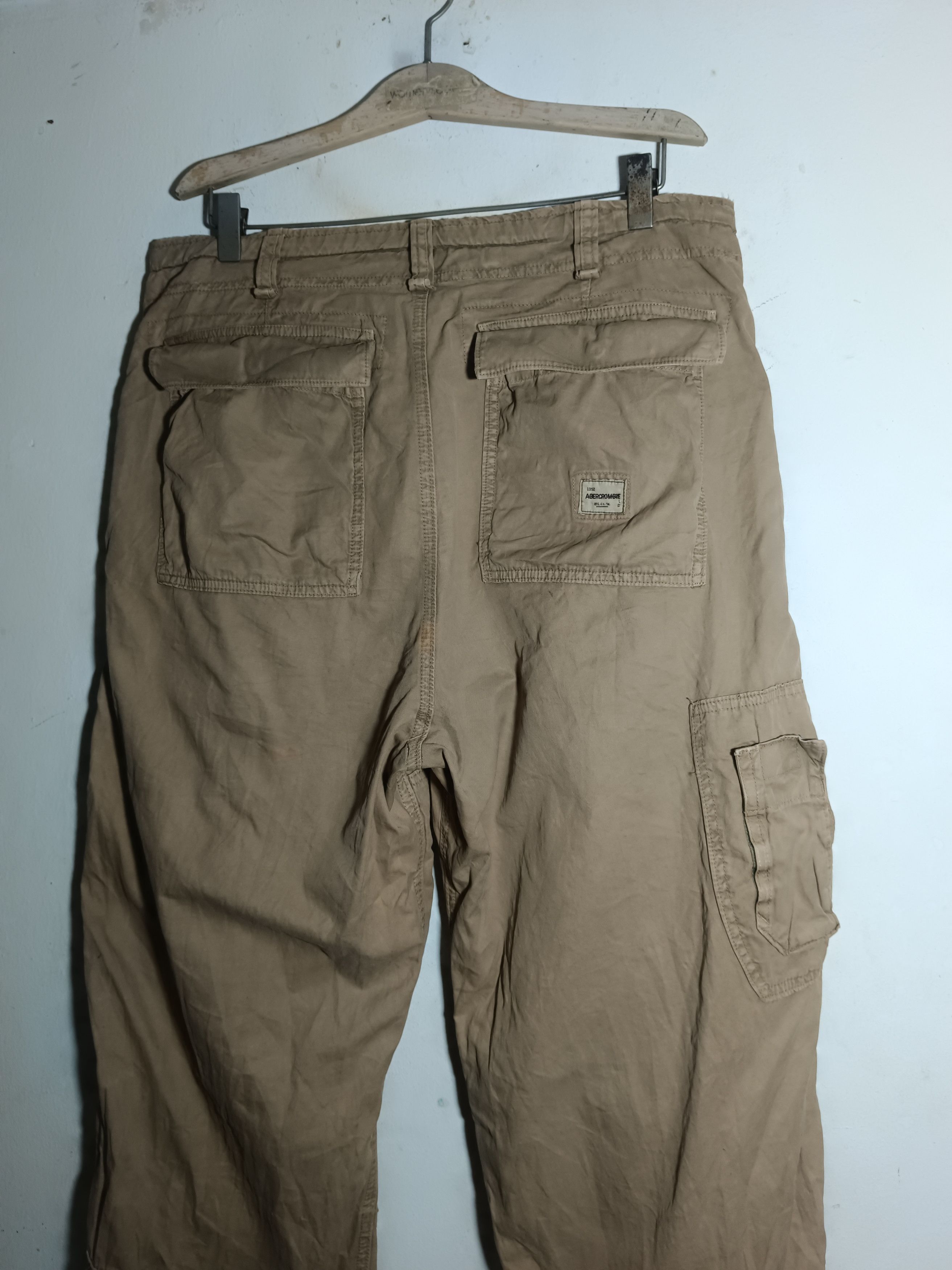 Abercrombie & Fitch Vintage Abercrombie Fitch Khaki Cargo Baggy Paratrooper Y2K Size US 34 / EU 50 - 7 Thumbnail