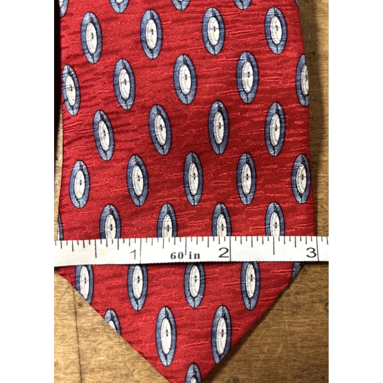 Vintage Men’s Silk Ties Red Patterned Lot Of 3 Italy USA 100% Silk Tie Set Accessories Variety Pattern Classic Mens Size ONE SIZE - 7 Thumbnail