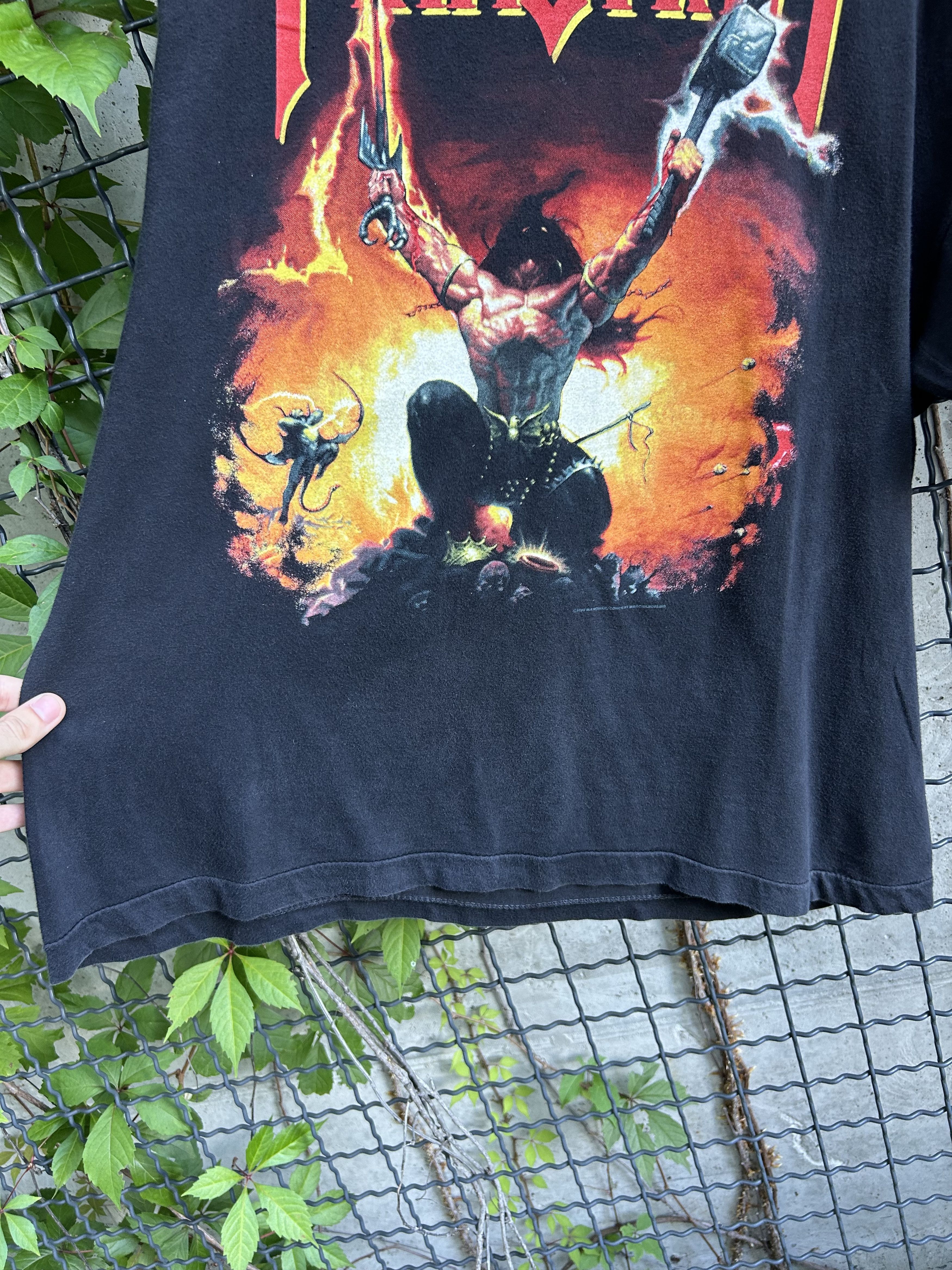 Band Tees Vintage 1994/1995 Manowar Rock Band 90s T-shirt Size US XL / EU 56 / 4 - 8 Thumbnail