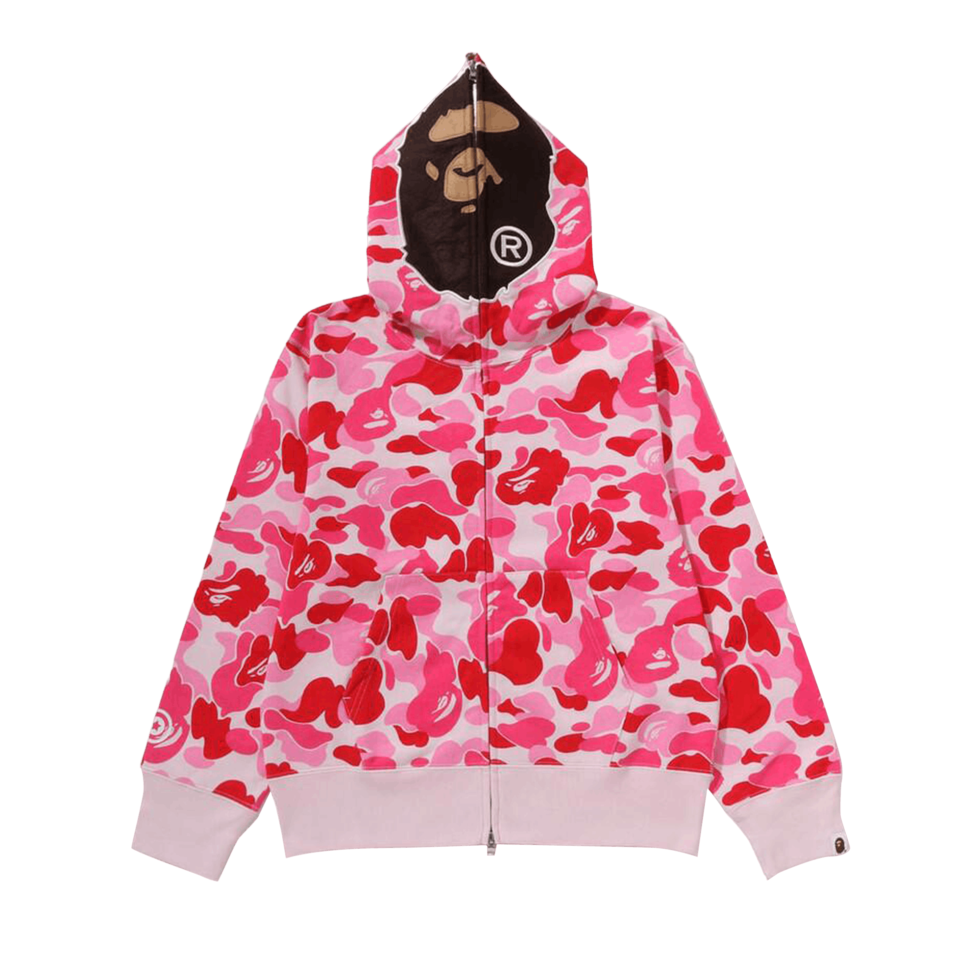 Bape BAPE ABC Camo 2nd Ape Full Zip Hoodie Pink | Grailed