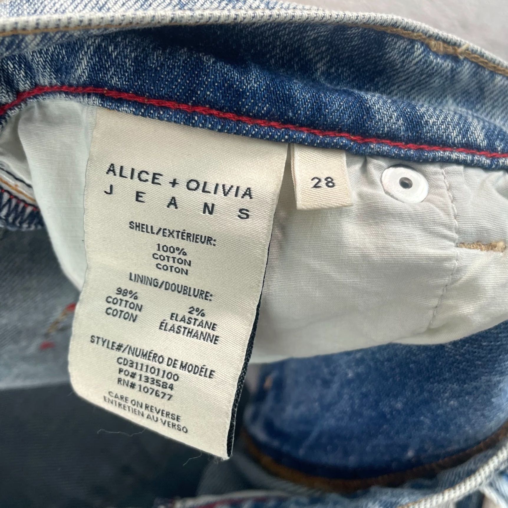 Alice + Olivia Alice + Olivia Weezy Wide Leg Jeans Women 28 Sadie Light Blue Vintage NWOT Jeans Size 27" / US 4 / IT 40 - 4 Thumbnail
