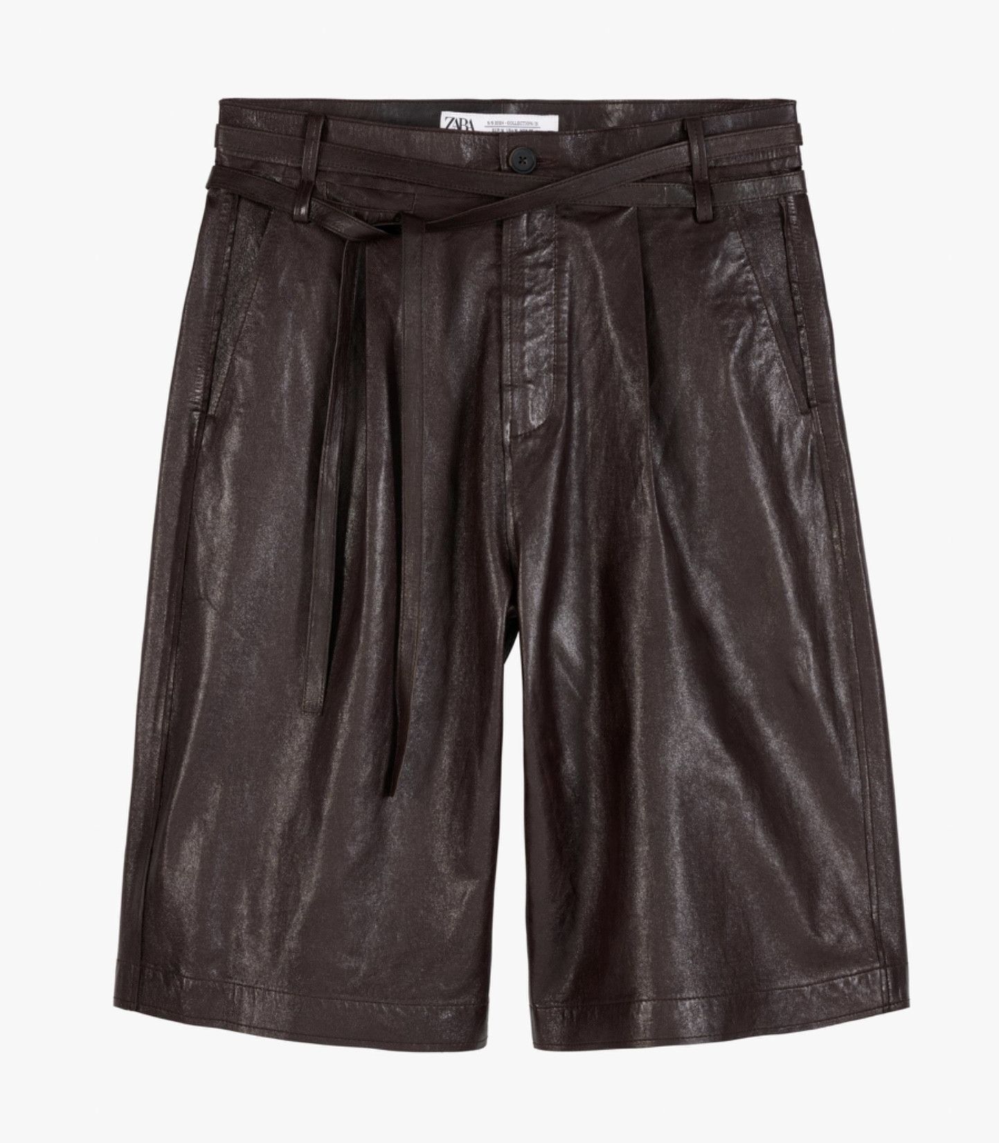 Zara Zara leather shorts Size US 31 - 1 Thumbnail