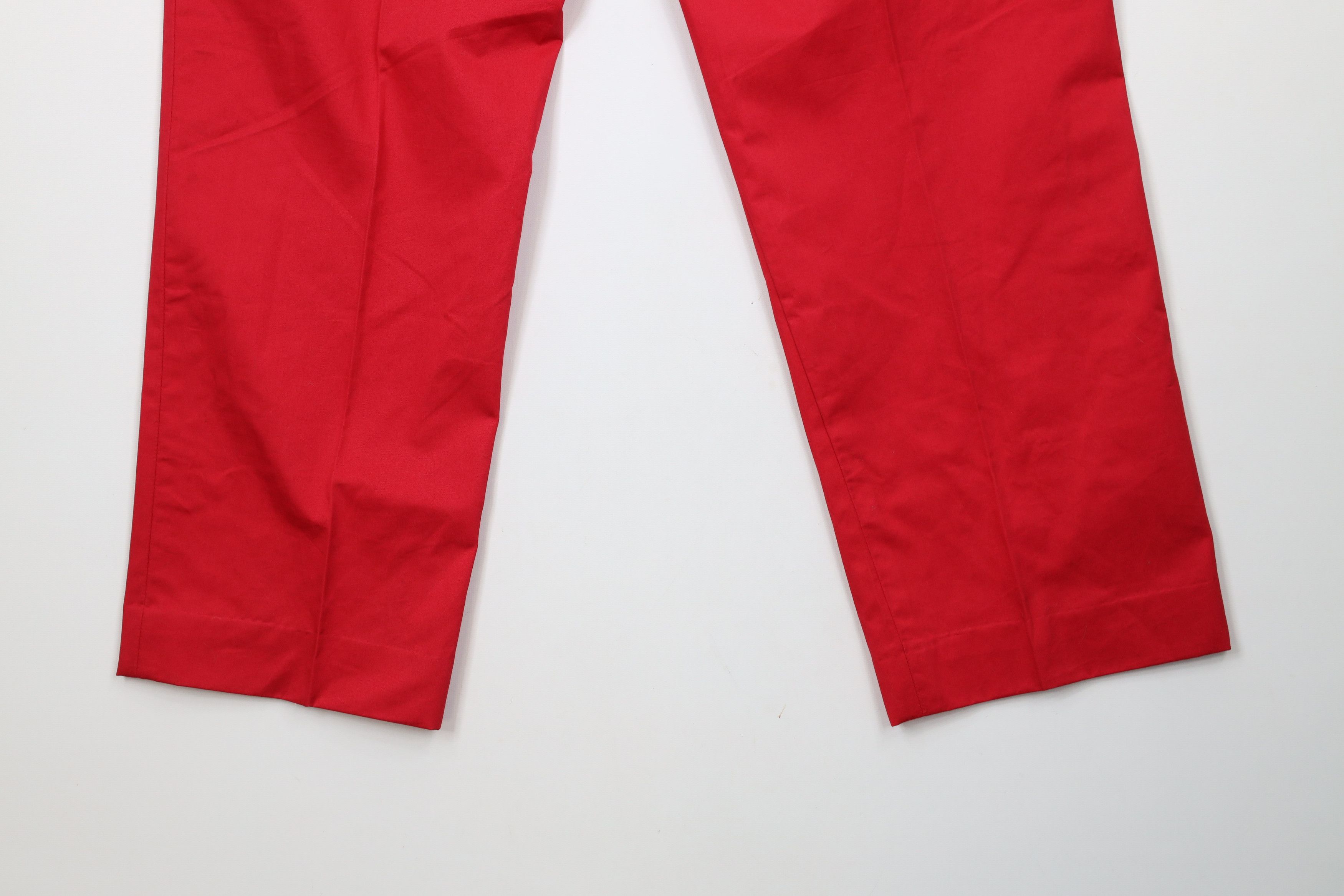 Ralph Lauren × Vintage Vintage 90s Ralph Lauren Wide Leg Cotton Chino Pants Red Size US 32 / EU 48 - 12 Thumbnail