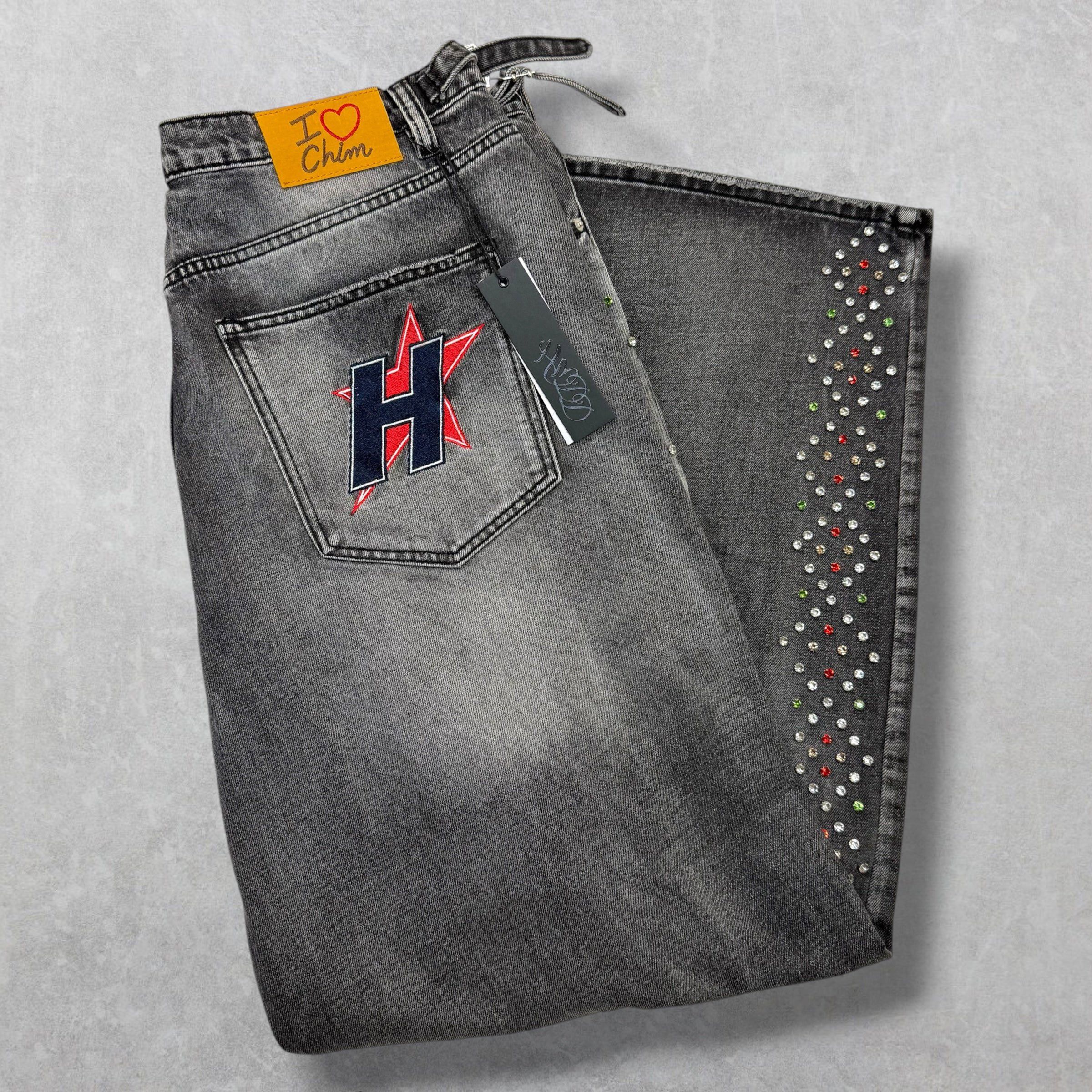 HMDD HMDD H Star Crystal Denim Black XL Size US 36 / EU 52 - 2 Thumbnail