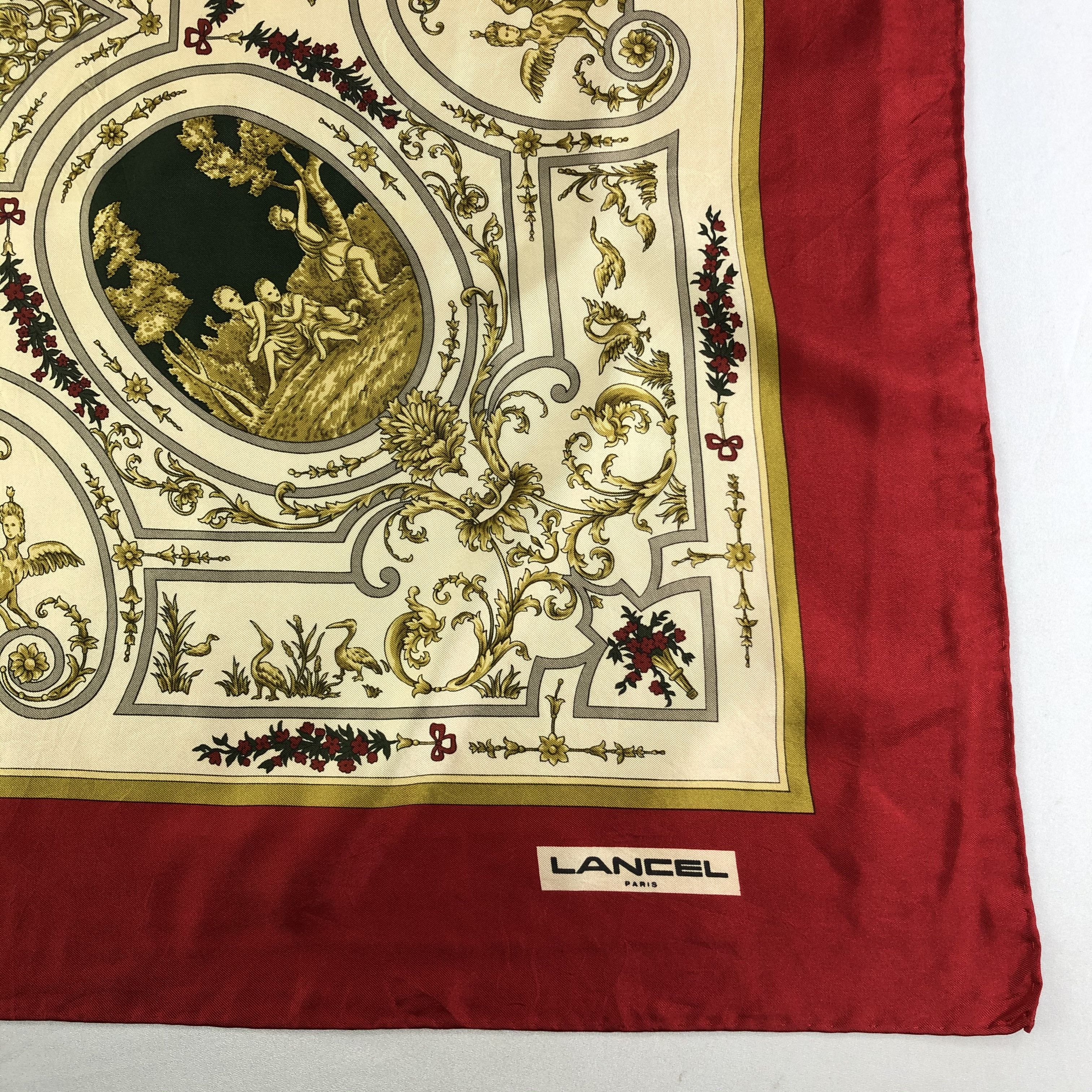 Lancel × Vintage Vintage Lancel Silk Scarf Size ONE SIZE - 3 Thumbnail