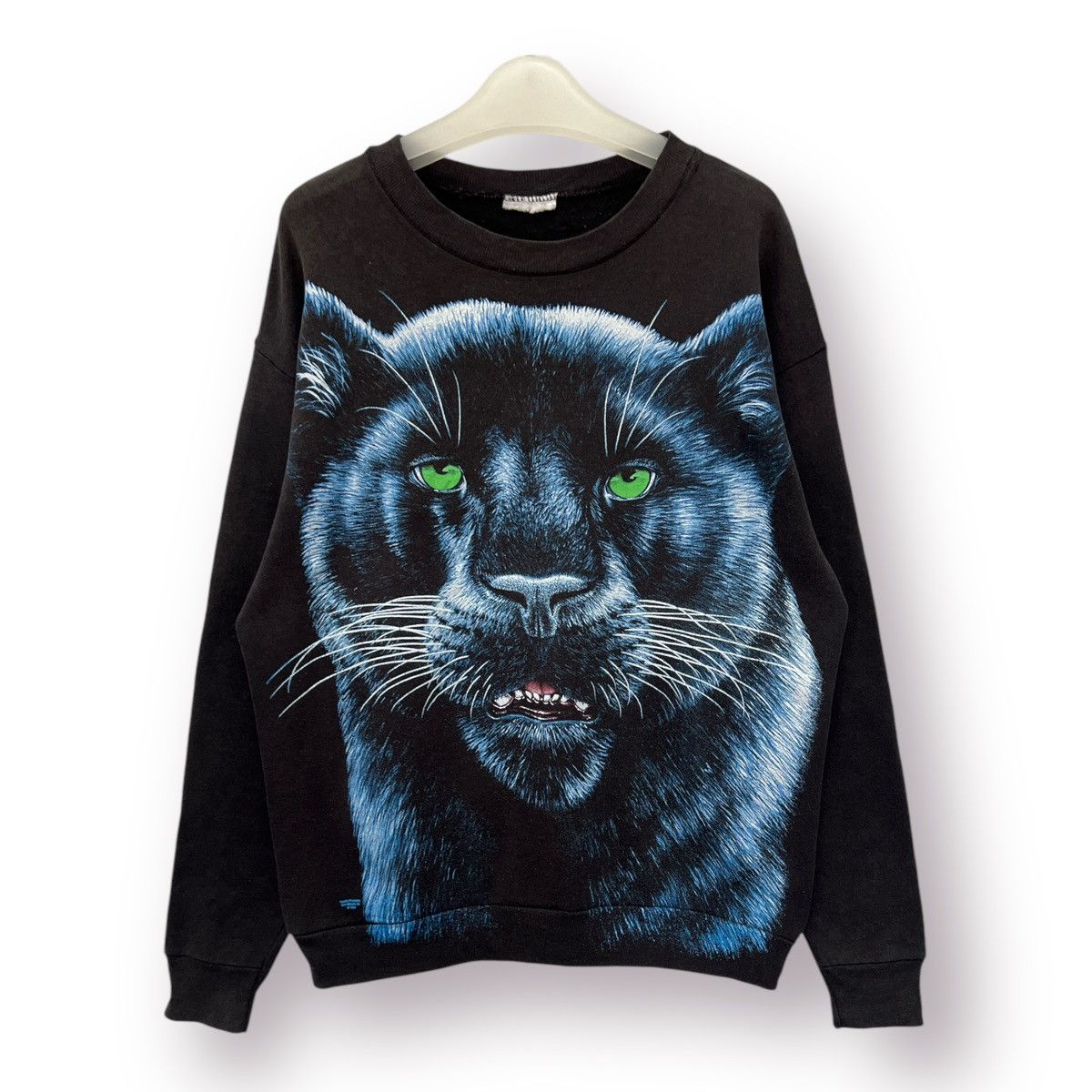 Band Tees 🔥 Vtg 80's Black Panther Habitat motive Printed Sweatshirt Size US S / EU 44-46 / 1 - 1 Thumbnail