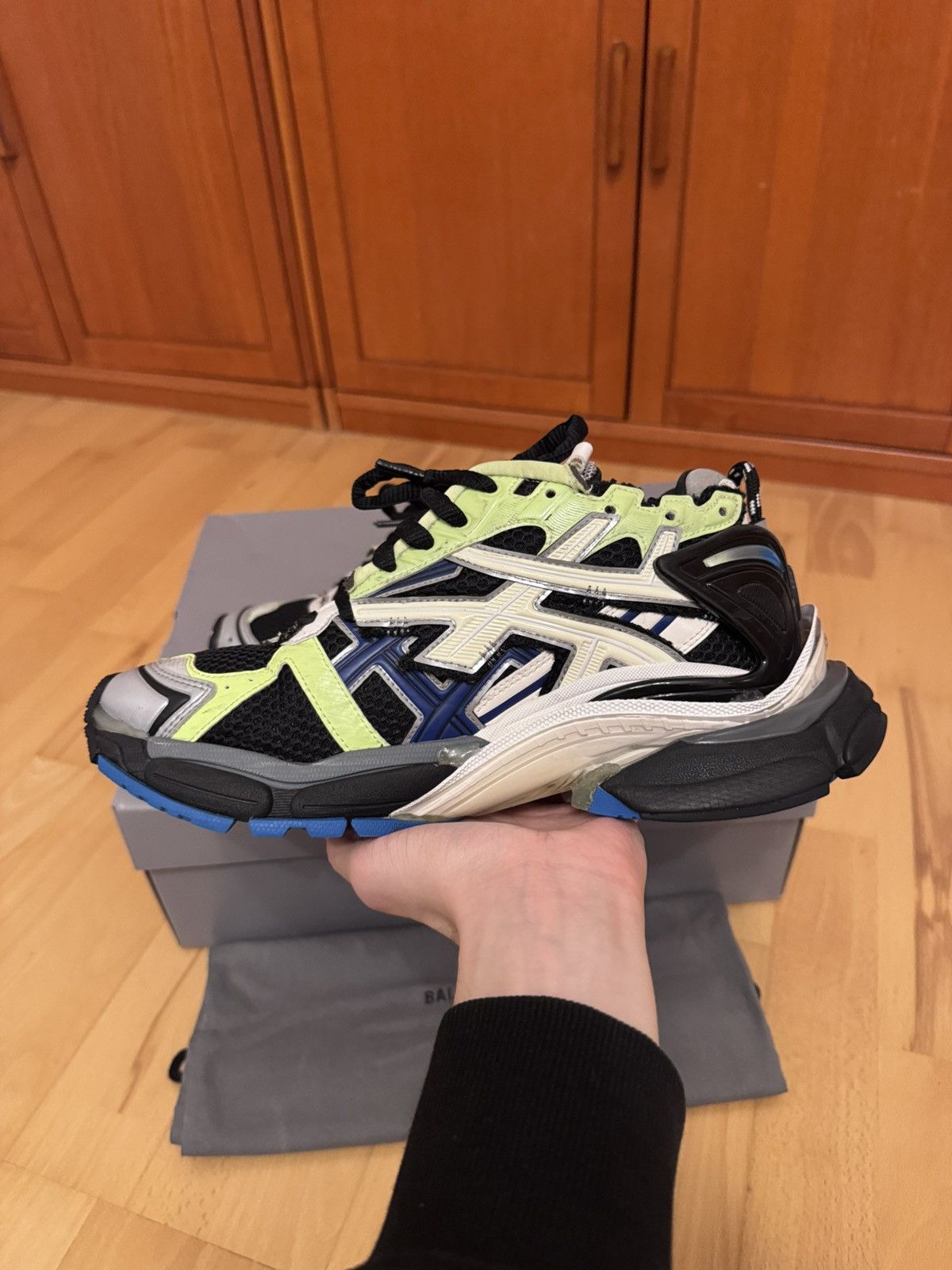 Balenciaga Balenciaga Runner Green Blue Black Size US 8 / EU 41 - 5 Thumbnail