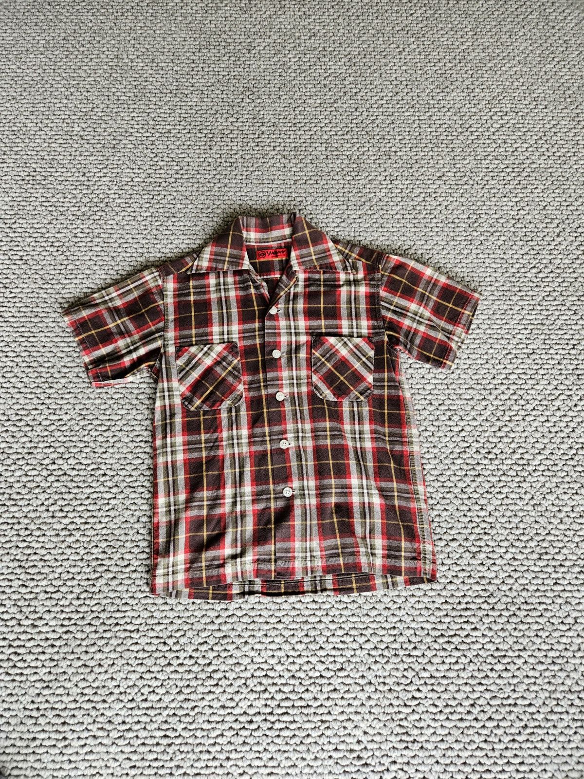 image of Evisu Plaid Shirt in Plaid Red, Men's (Size XS)