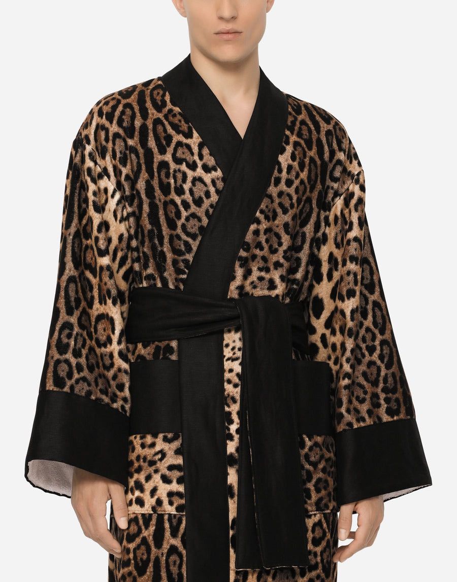 Dolce & Gabbana Dolce & Gabbana Terry Cotton Bath Robe Size M Size ONE SIZE - 7 Thumbnail