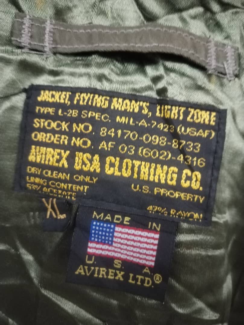 Avirex 📌VINTAGE AVIREX FLYING MAN LIGHT ZONE ZIPPER JACKET BOMBER Size US XL / EU 56 / 4 - 4 Thumbnail