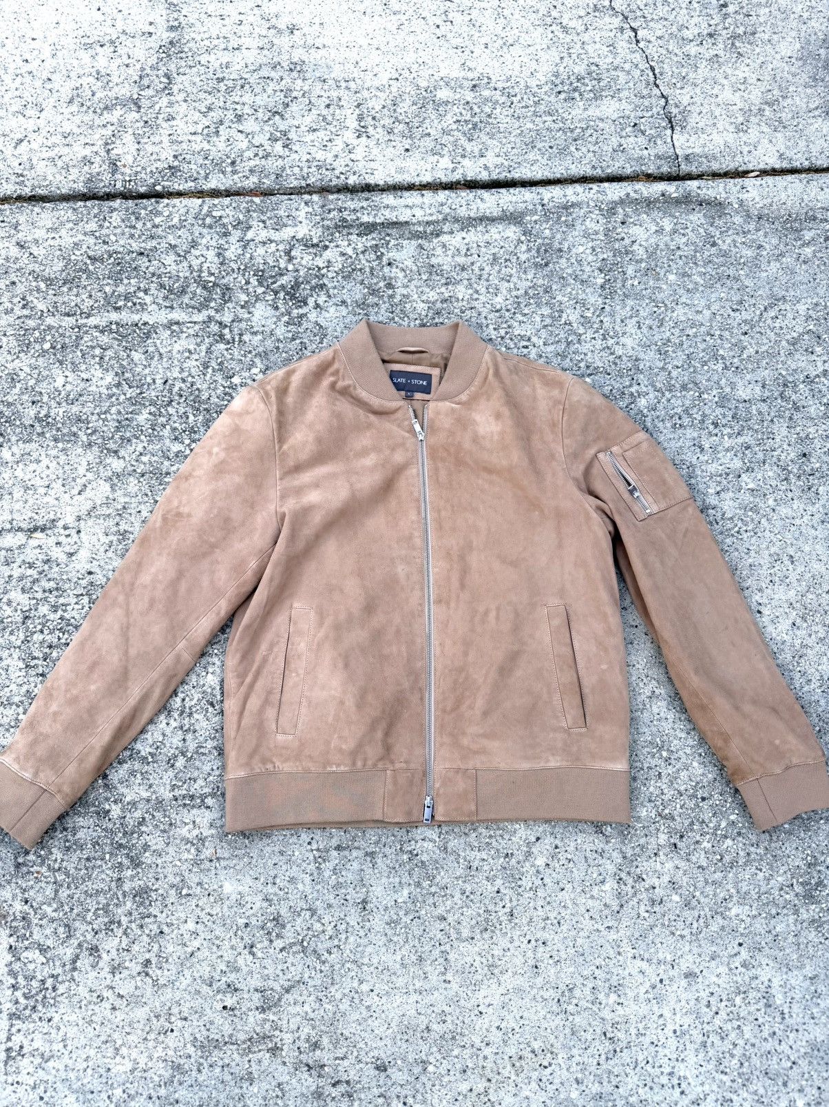 Other SLATE & STONE Suede Bomber Jacket Size US L / EU 52-54 / 3 - 1 Thumbnail