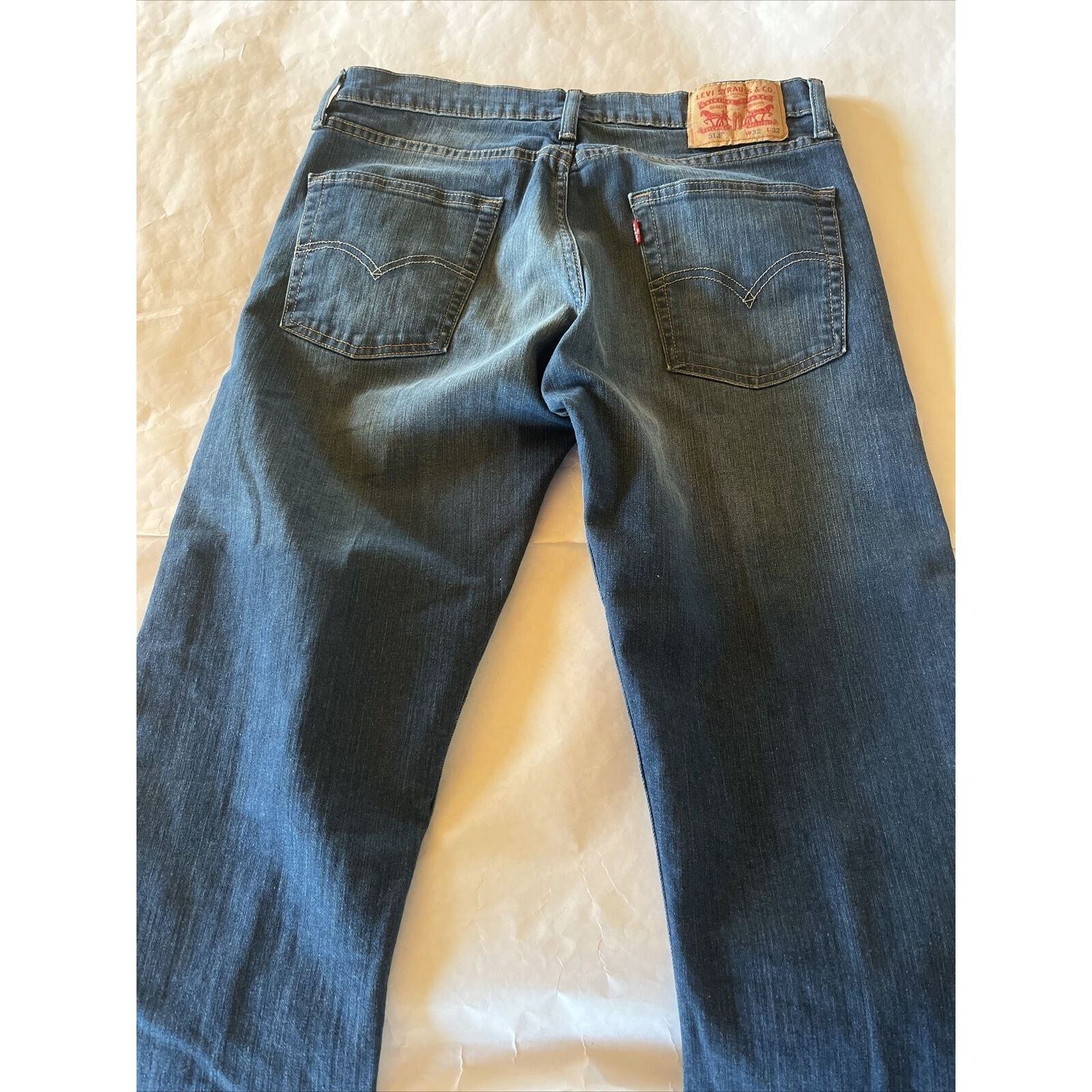 Levi's Levi’s 513 Mens Jeans 32x31 Regular Fit Blue Med Wash Cotton Size US 32 / EU 48 - 8 Thumbnail