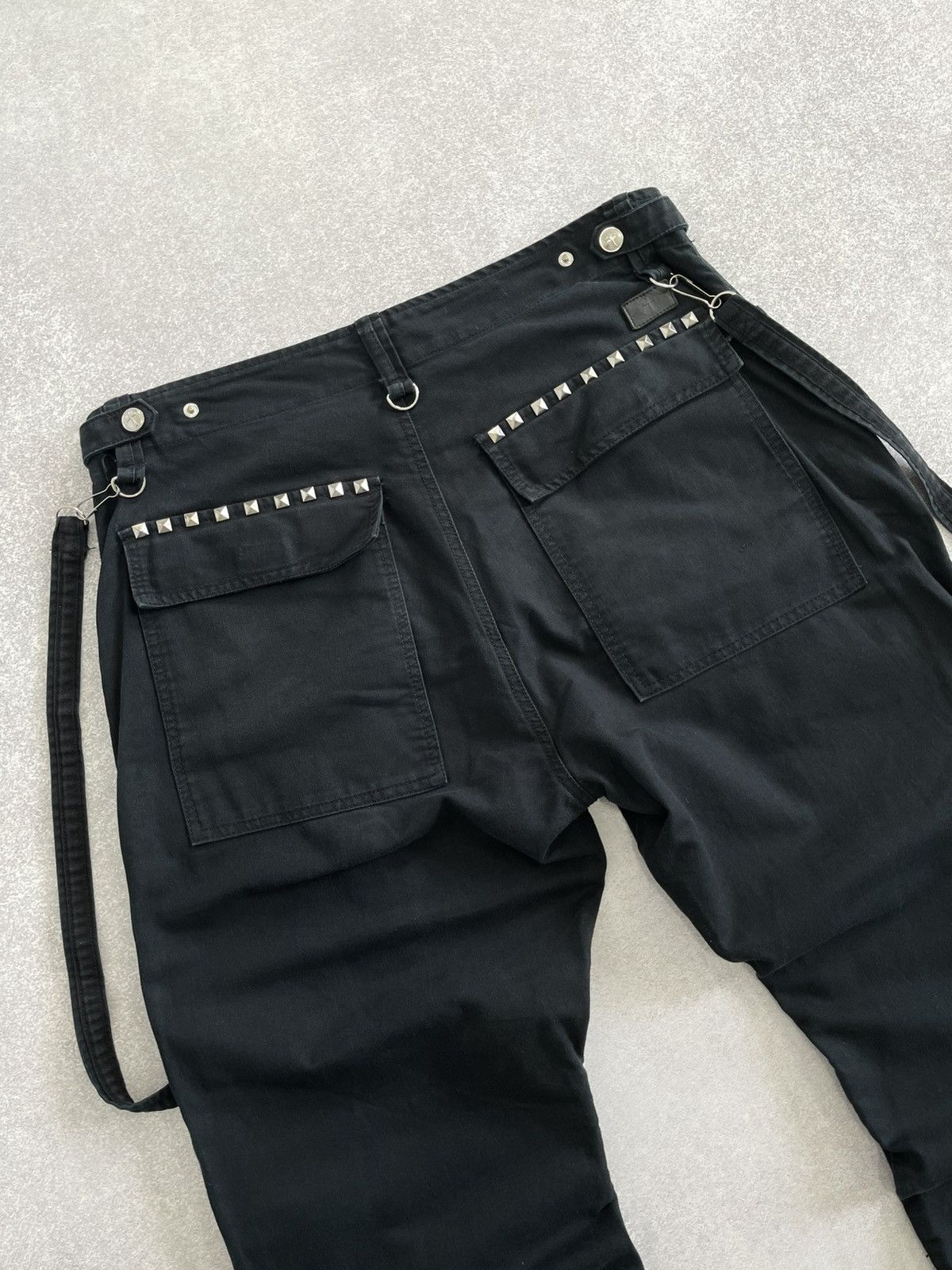 Japanese Brand 90's Gothicana by EMP Studded Punk Y2k Baggy Bondage Pants Size US 36 / EU 52 - 11 Thumbnail