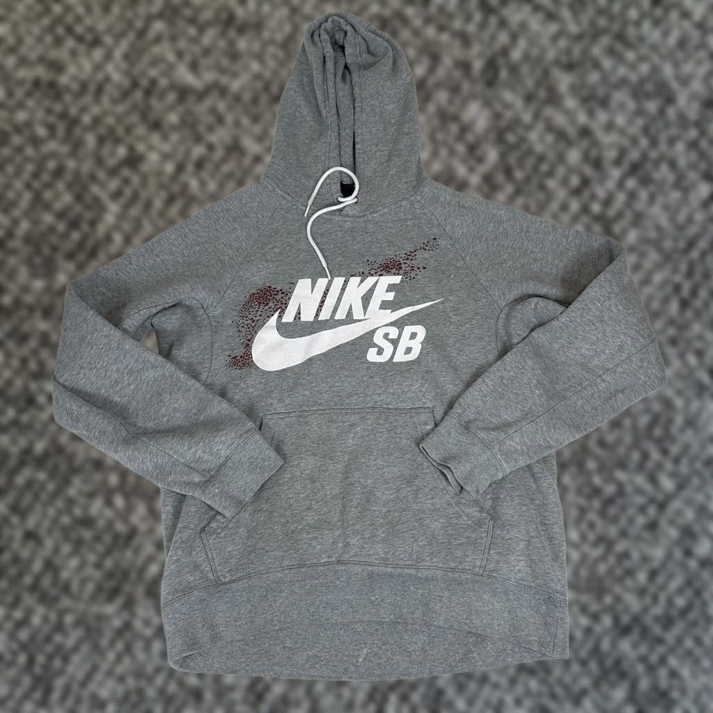 Nike Nike SB Hoodie Sweatshirt SB Swoosh Fleece Mens Small Sweater Gray Size US S / EU 44-46 / 1 - 1 Thumbnail
