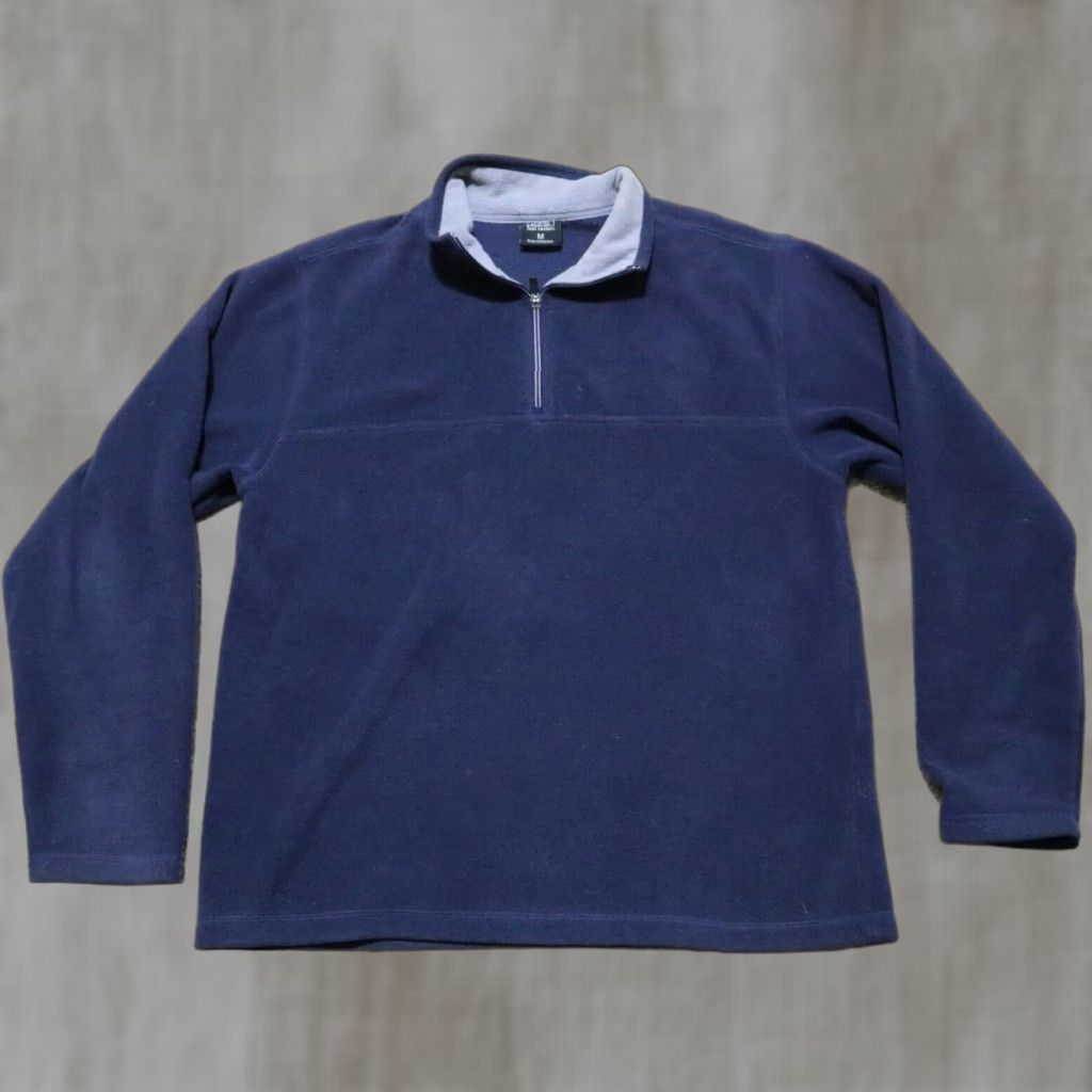 Vintage Foot Locker Jacket 1/4 Zip Blue Fleece Pullover Sweater Warm Men's Size M Medium Size US M / EU 48-50 / 2 - 1 Thumbnail