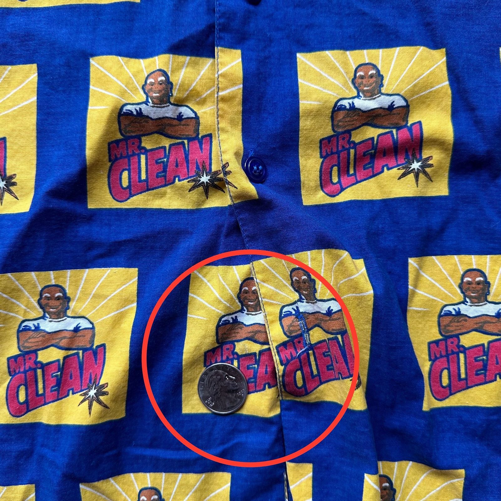 Other 2001 Mr. Clean Shirt Mens M SS up Hawaiian Shirt Button Down Size US M / EU 48-50 / 2 - 6 Thumbnail