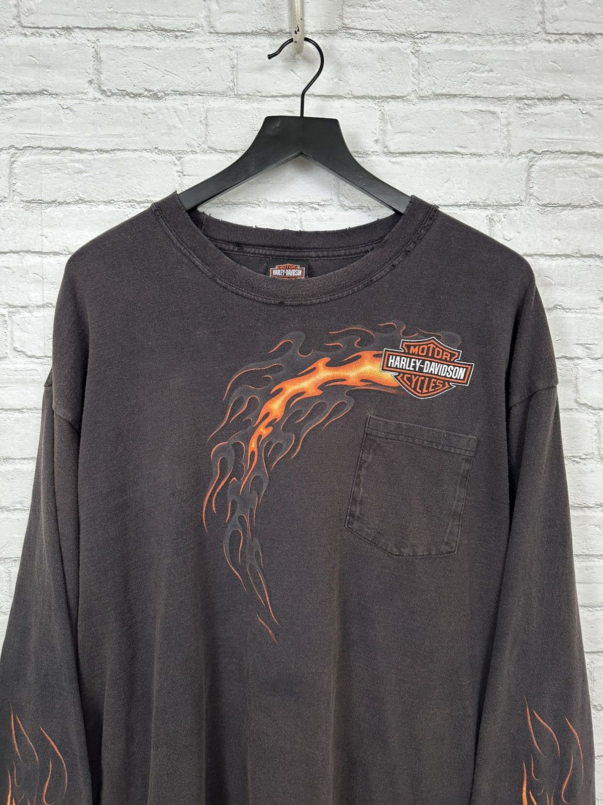 Harley Davidson (XXL) ABSOLUTELY THRASHED & FADED Harley Davidson Longsleeve Size US XXL / EU 58 / 5 - 4 Thumbnail