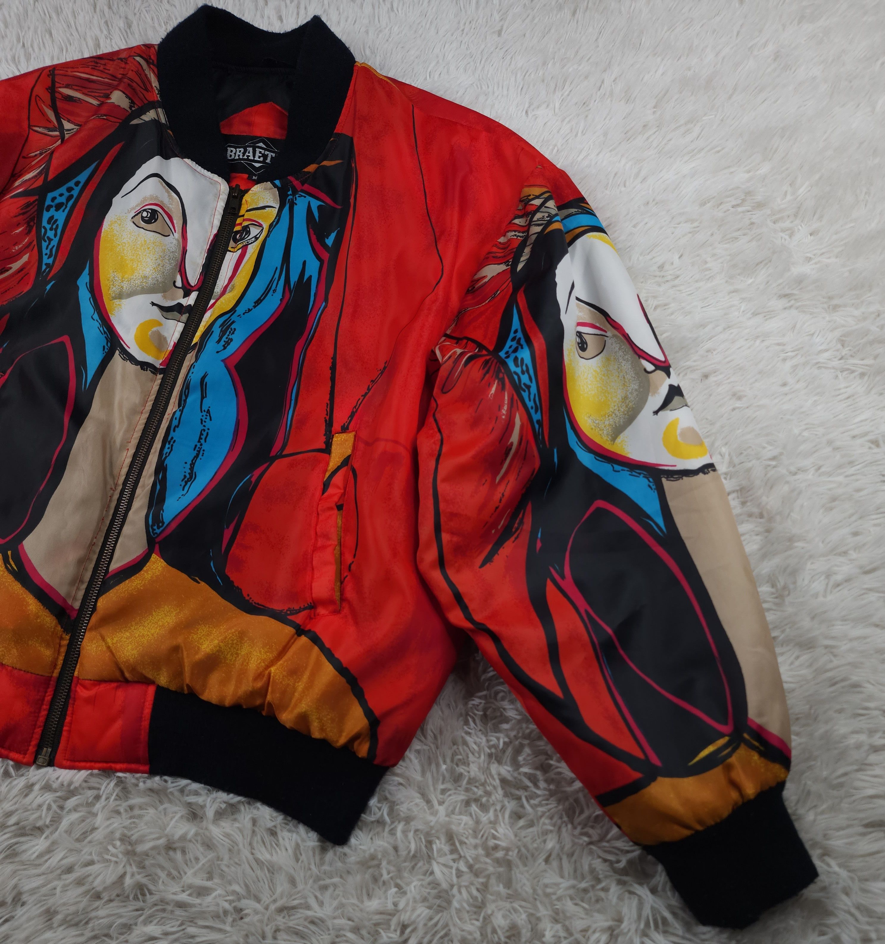 Vintage Vintage Braetan artistic print bomber jacket Size US M / EU 48-50 / 2 - 2 Thumbnail